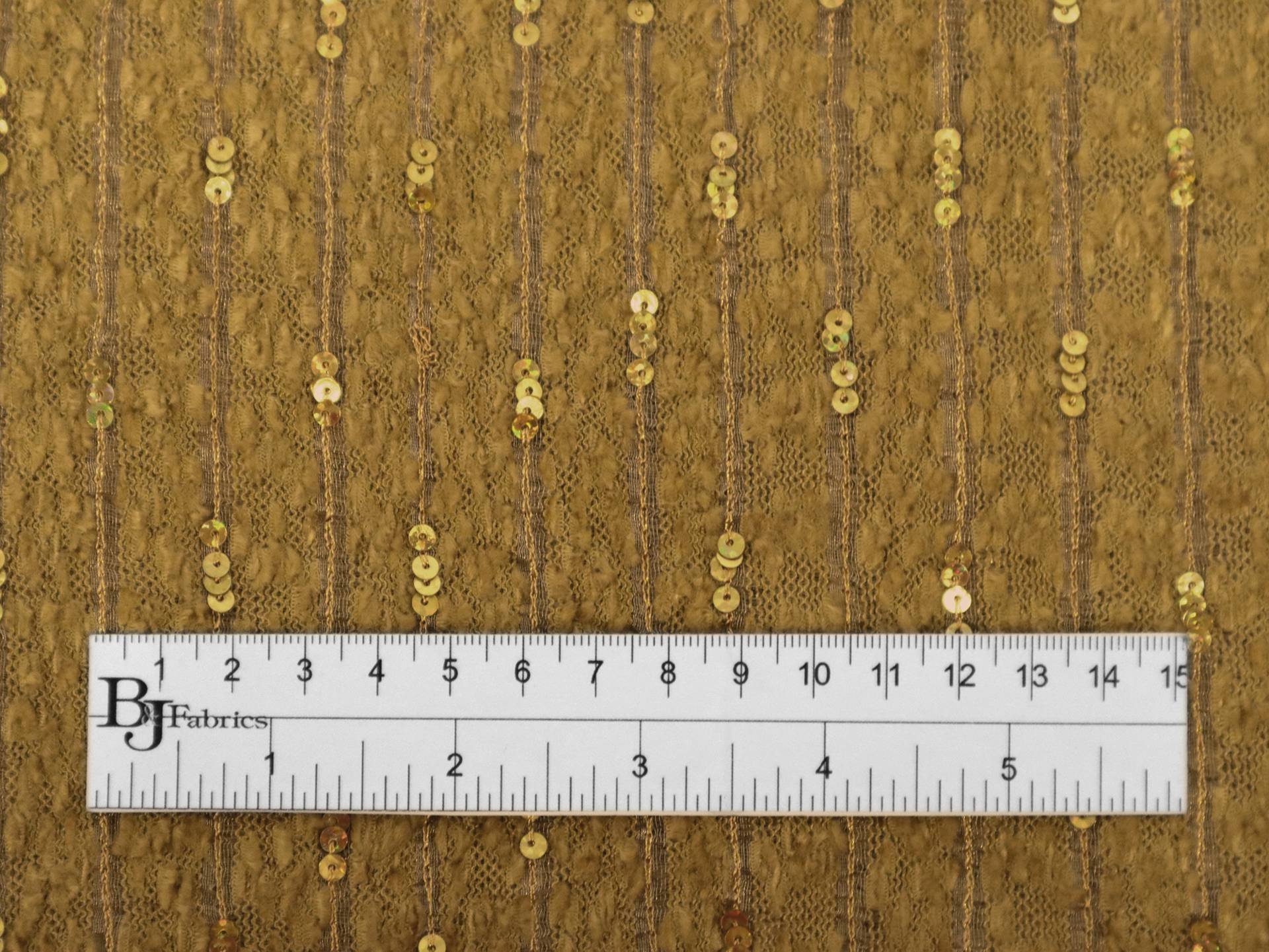 Sequined Silk and Rayon Chenille in Mustard