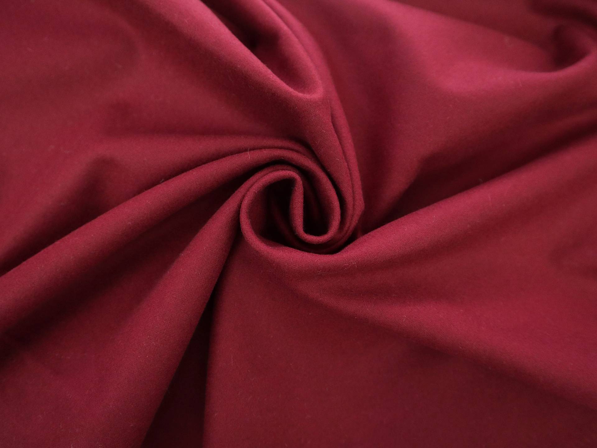 Italian Wool Melton in Bordeaux