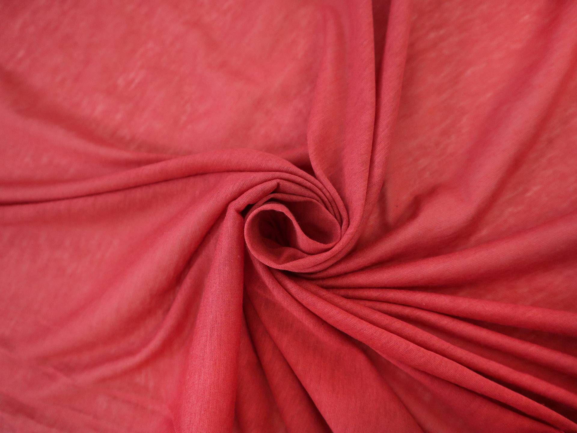 Italian Cotton & Cashmere Tissue Jersey Knit in Red