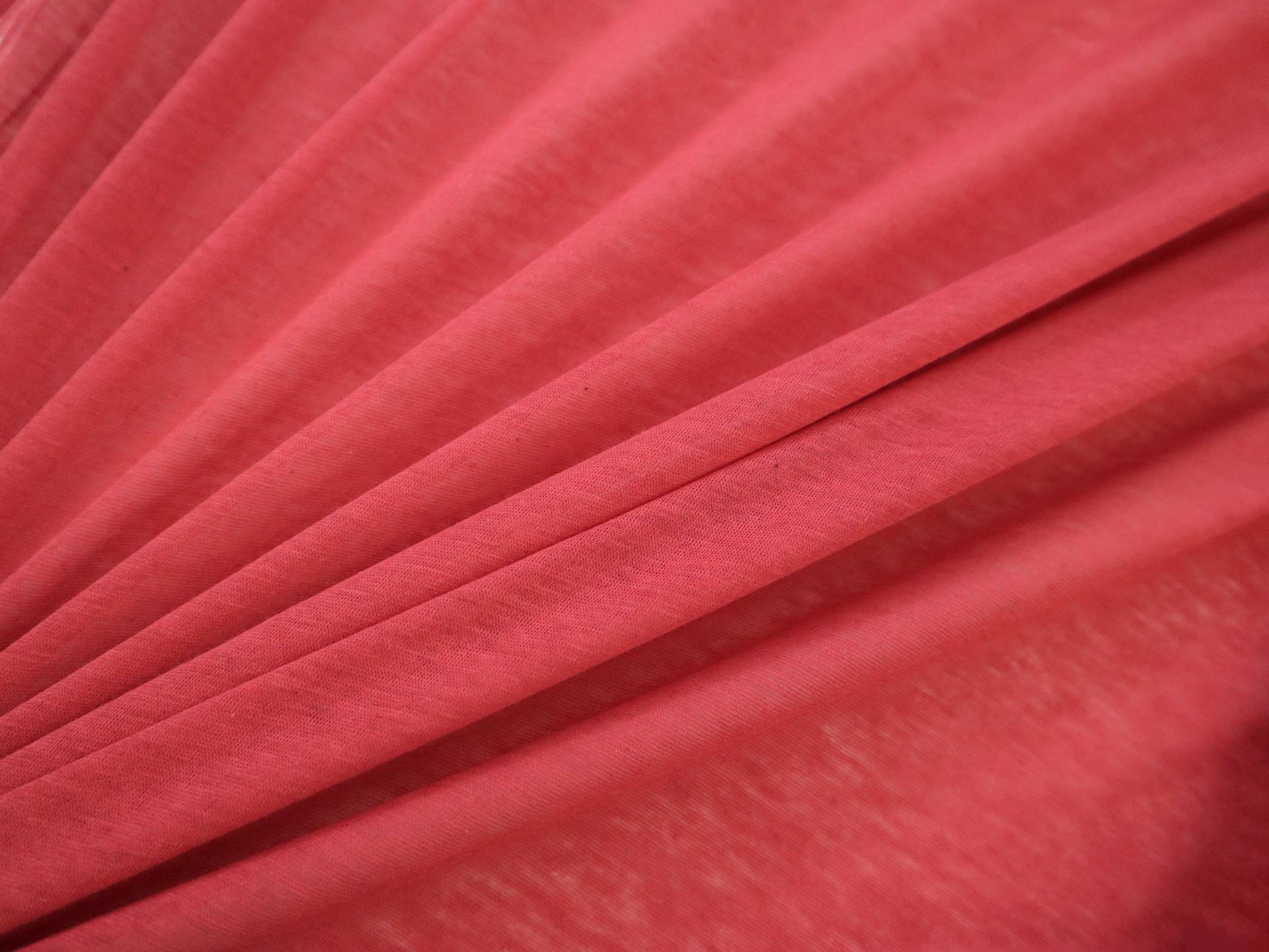 Italian Cotton & Cashmere Tissue Jersey Knit in Red