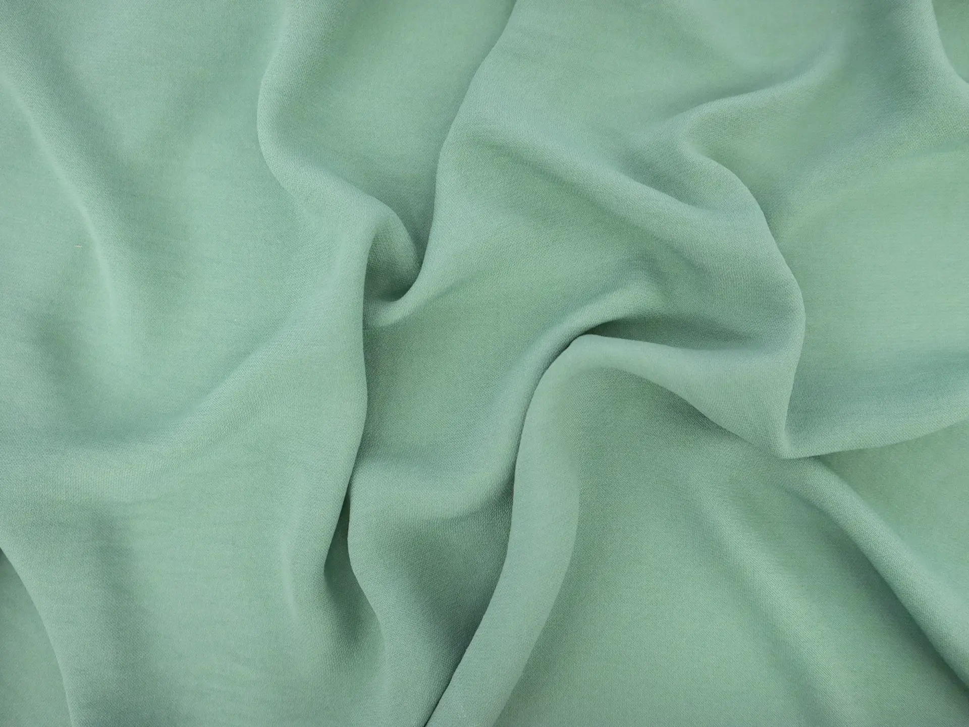 Polyester Georgette in Malachite Green