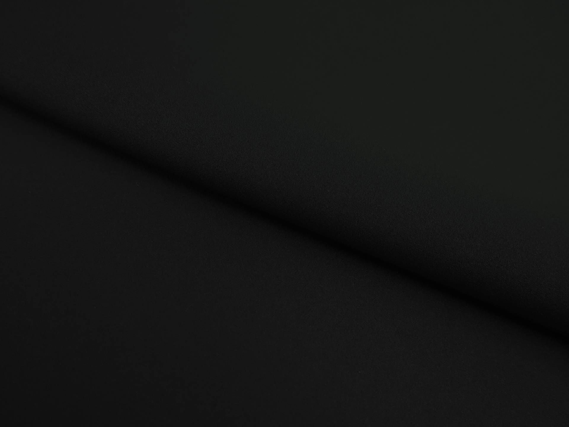 Japanese Matte Finish Polyester Satin in Black