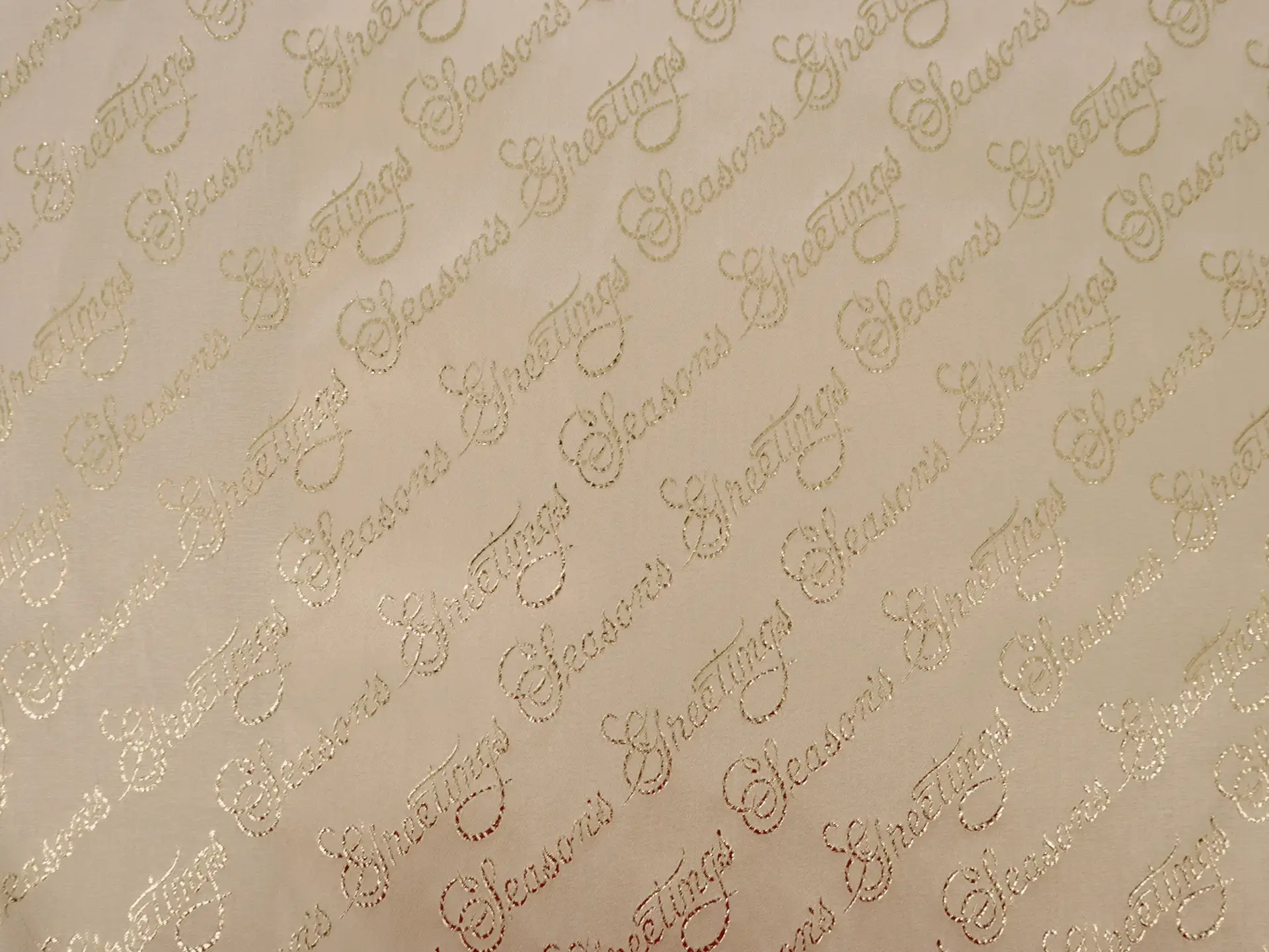 Season's Greetings Holiday Metallic Brocade
