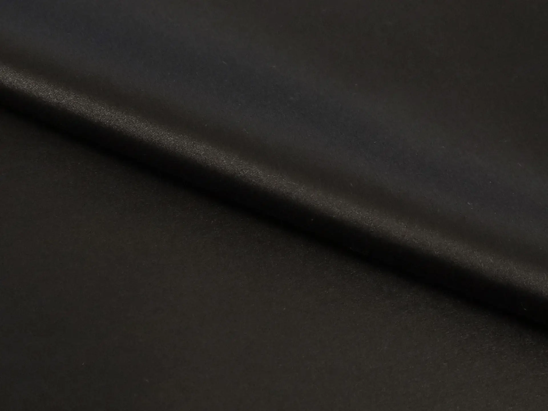 Lacquered Silk and Lycra Charmeuse in Black