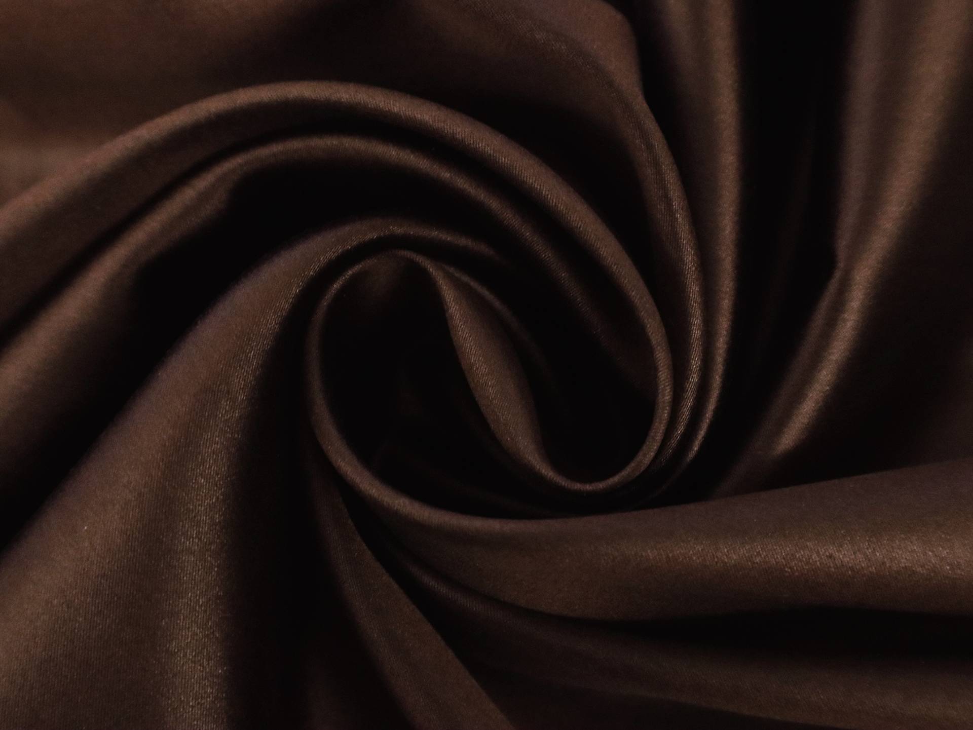 Lacquered Silk and Lycra Charmeuse in Brown