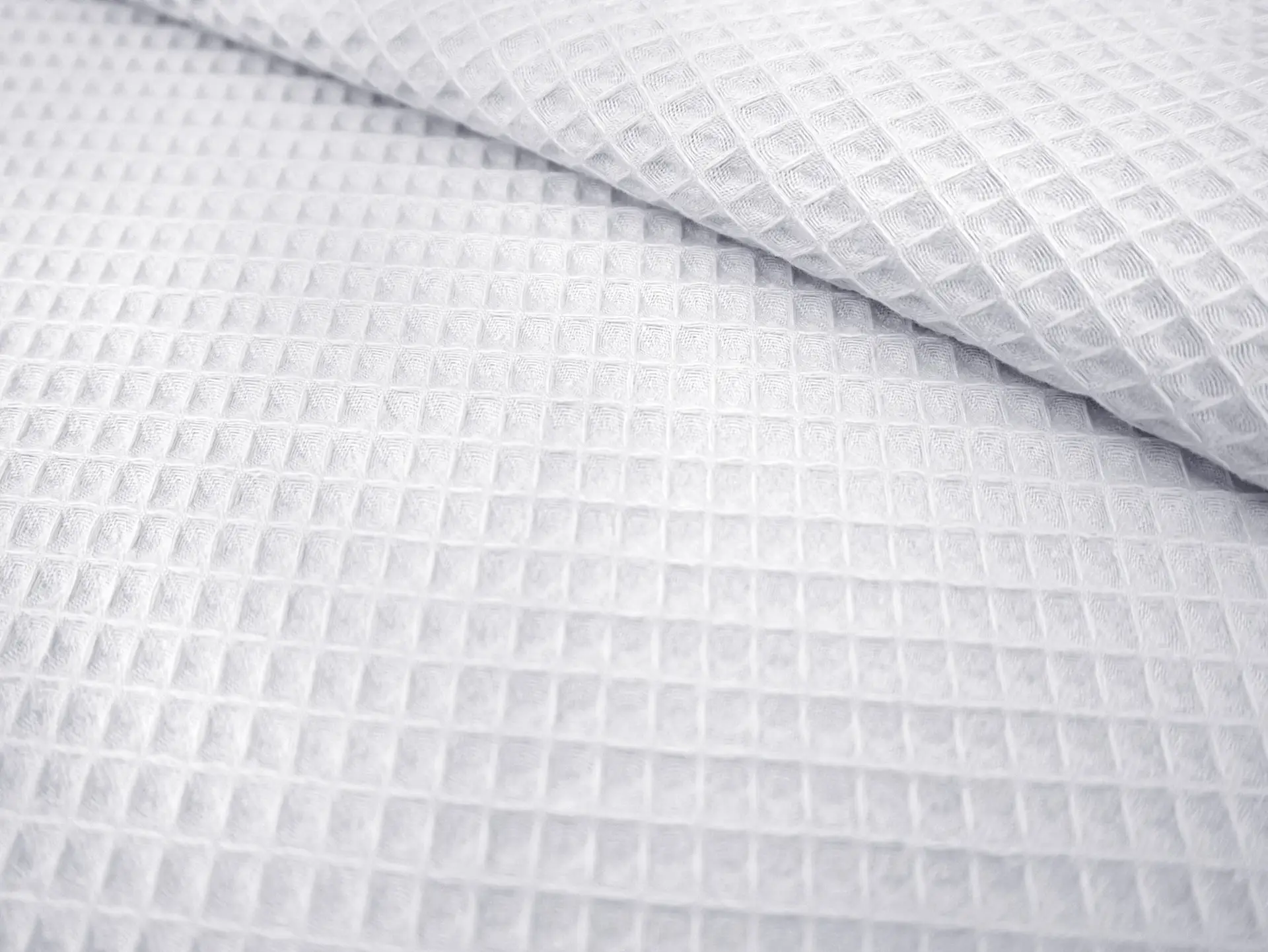 French Cotton Waffle Piqué in Pearl Grey