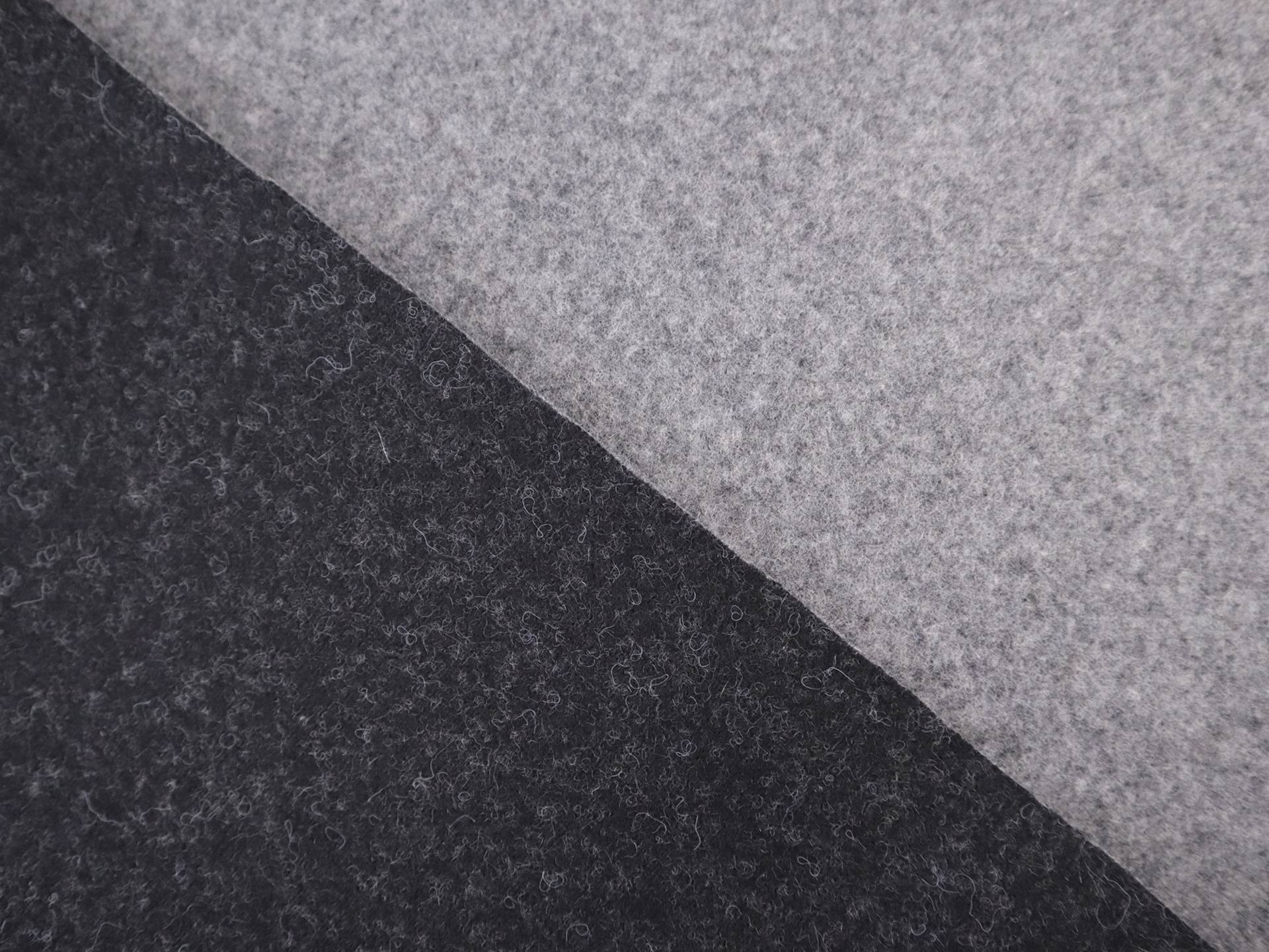 Double Faced Wool Knit in Heather Grey & Black