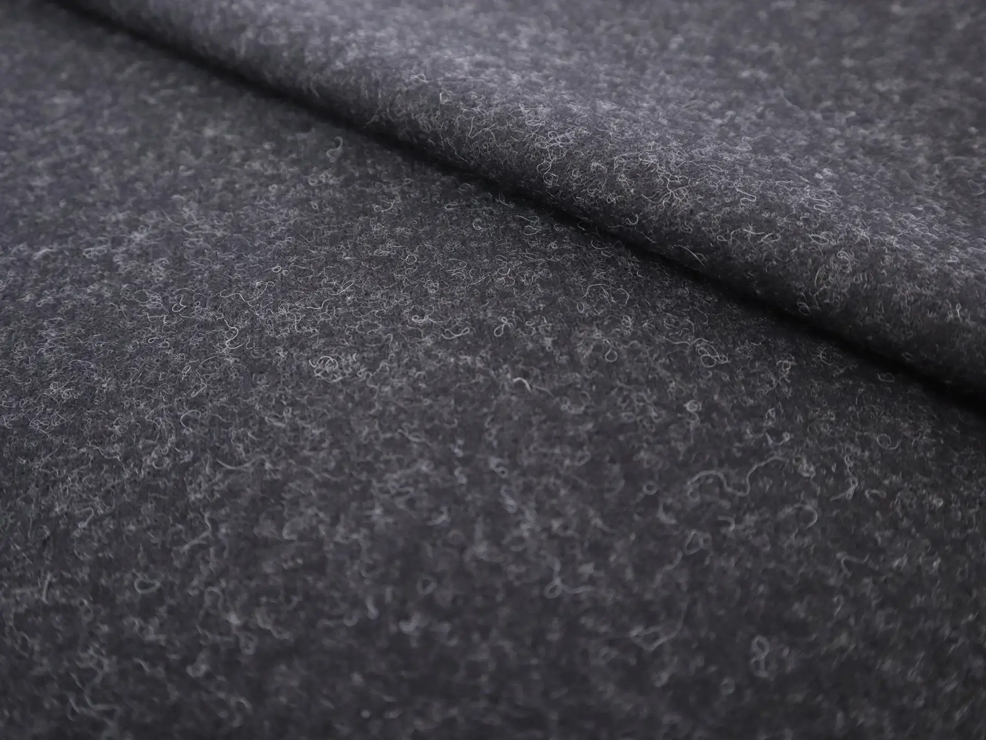 Double Faced Wool Knit in Heather Grey & Black