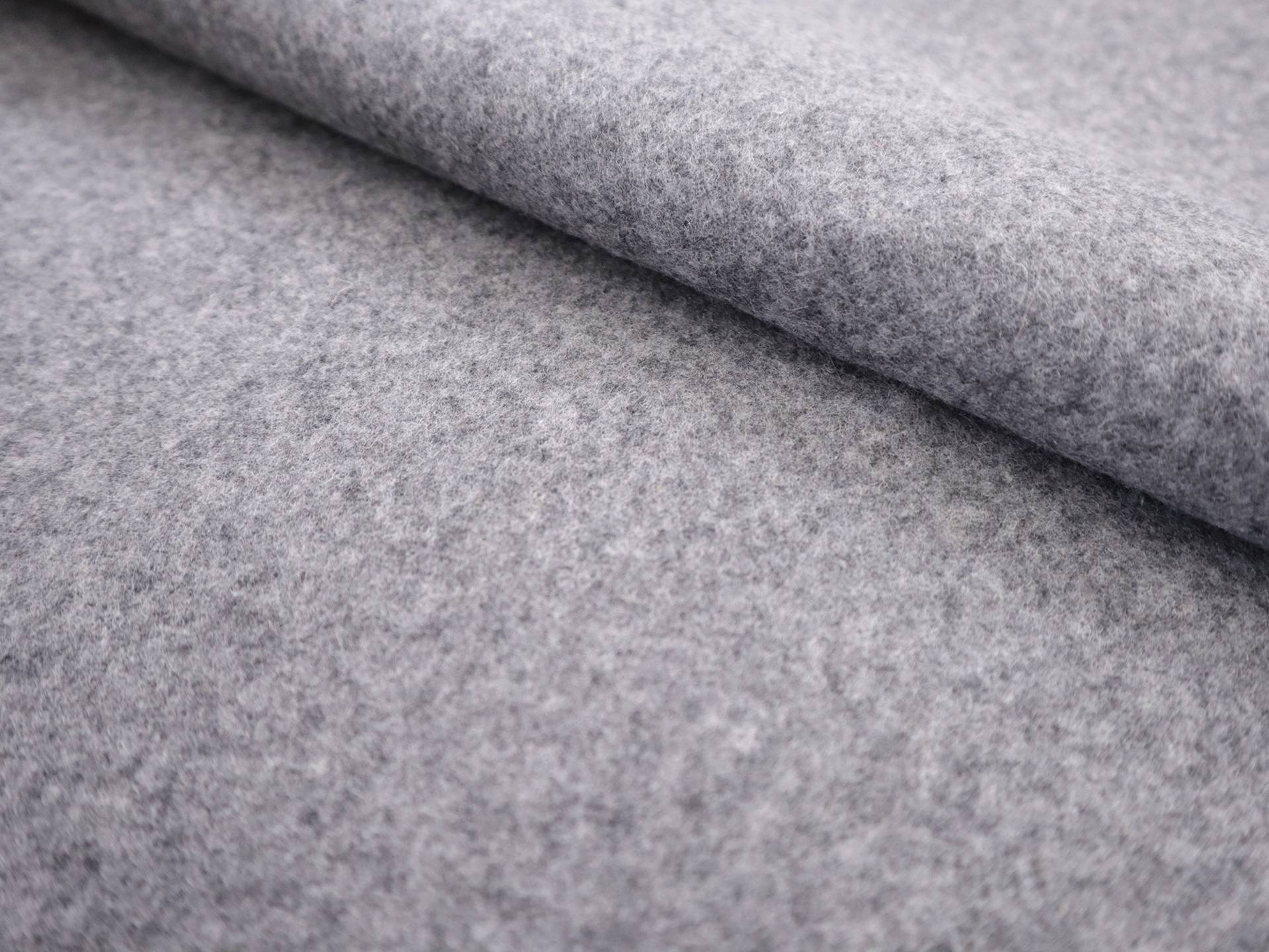 Double Faced Wool Knit in Heather Grey & Black