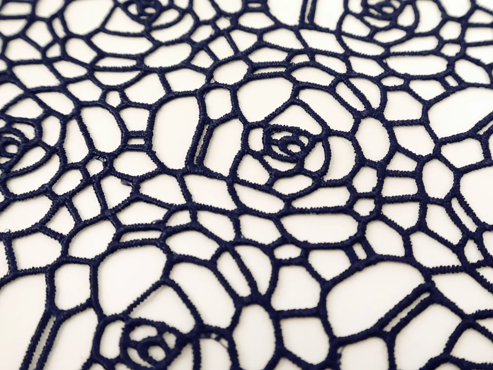 Floral Guipure Lace in Navy