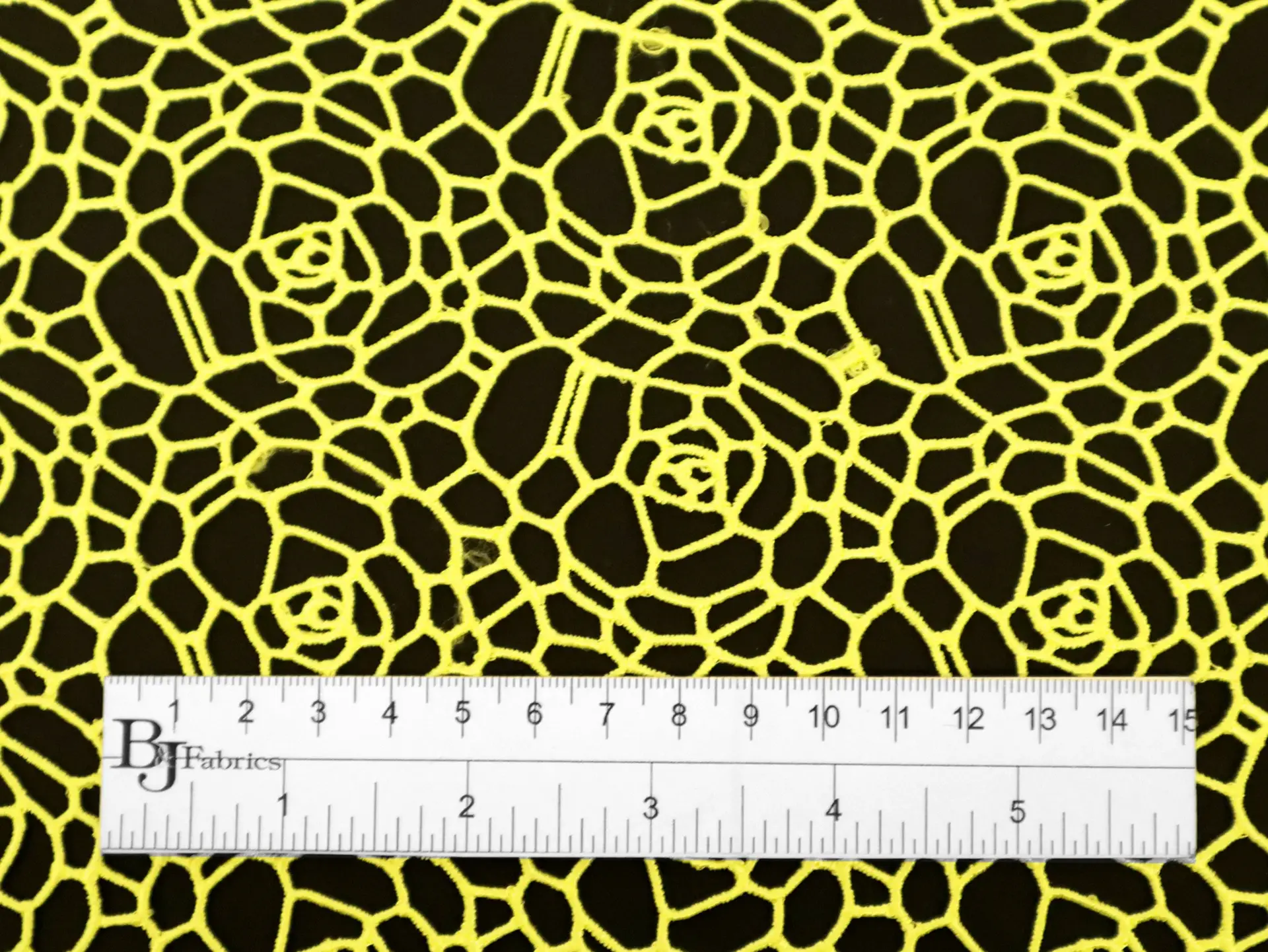 Floral Guipure Lace in Yellow