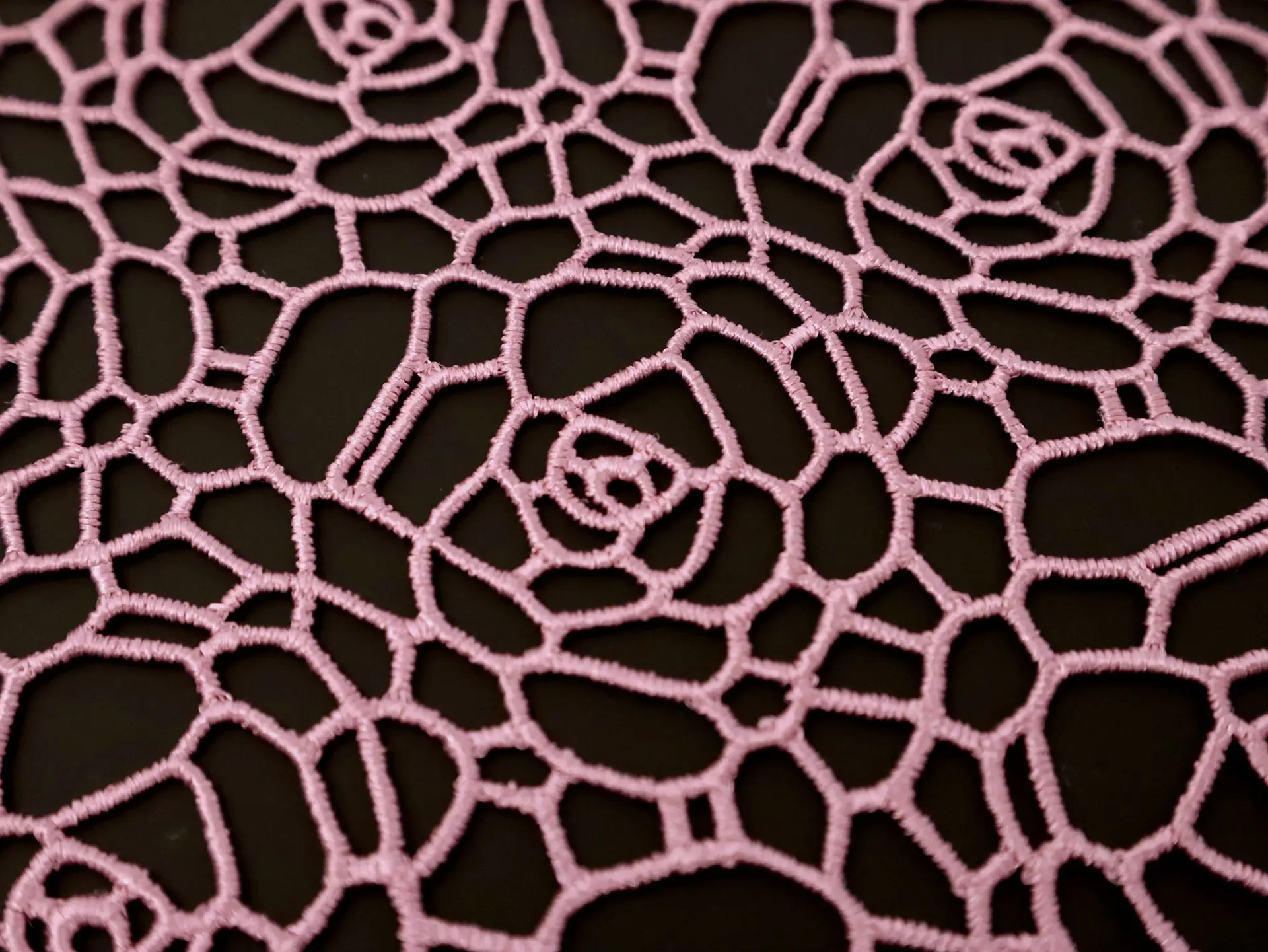 Floral Guipure Lace in Old Rose