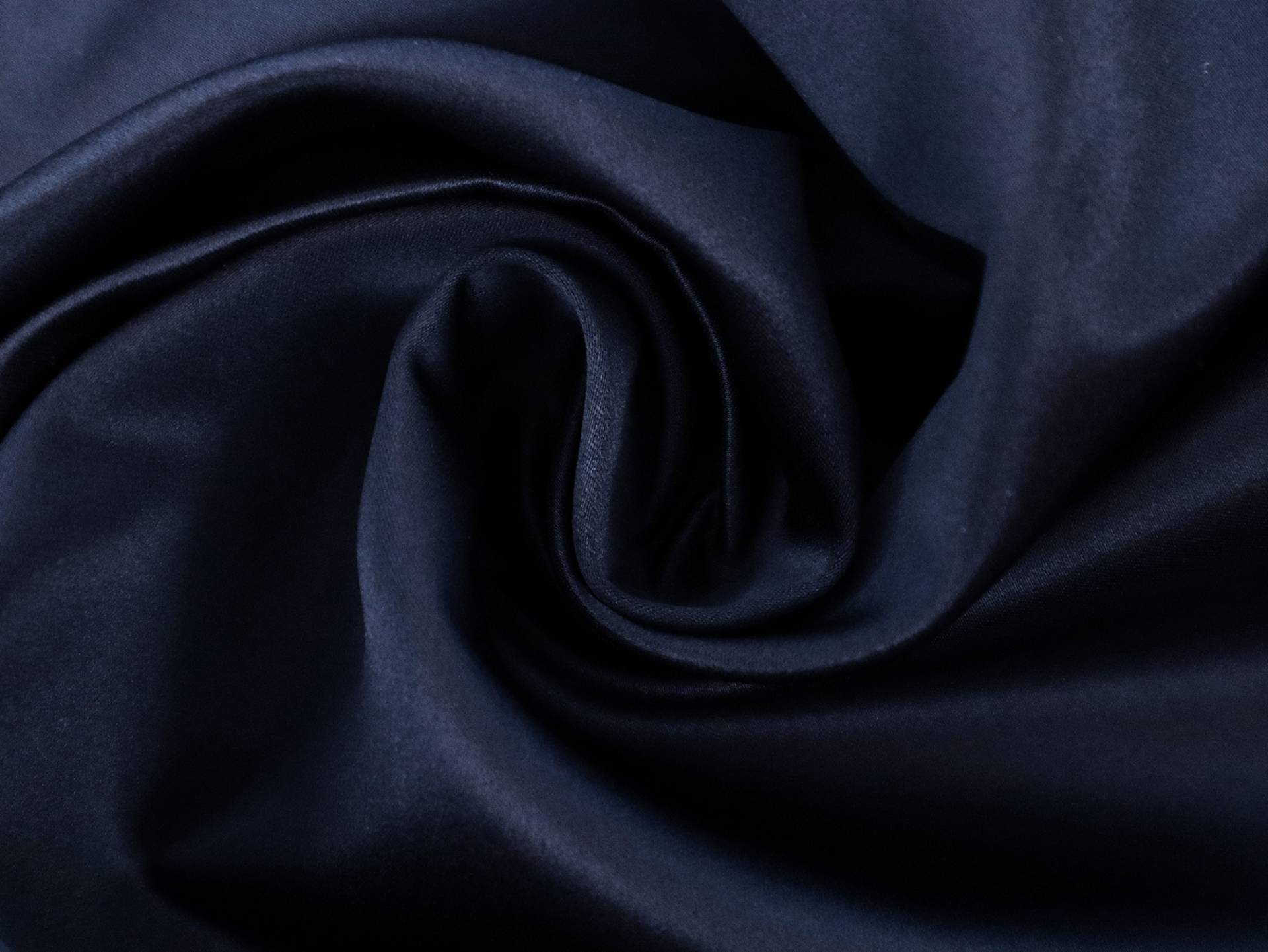Pure Silk Double Face Satin in Navy