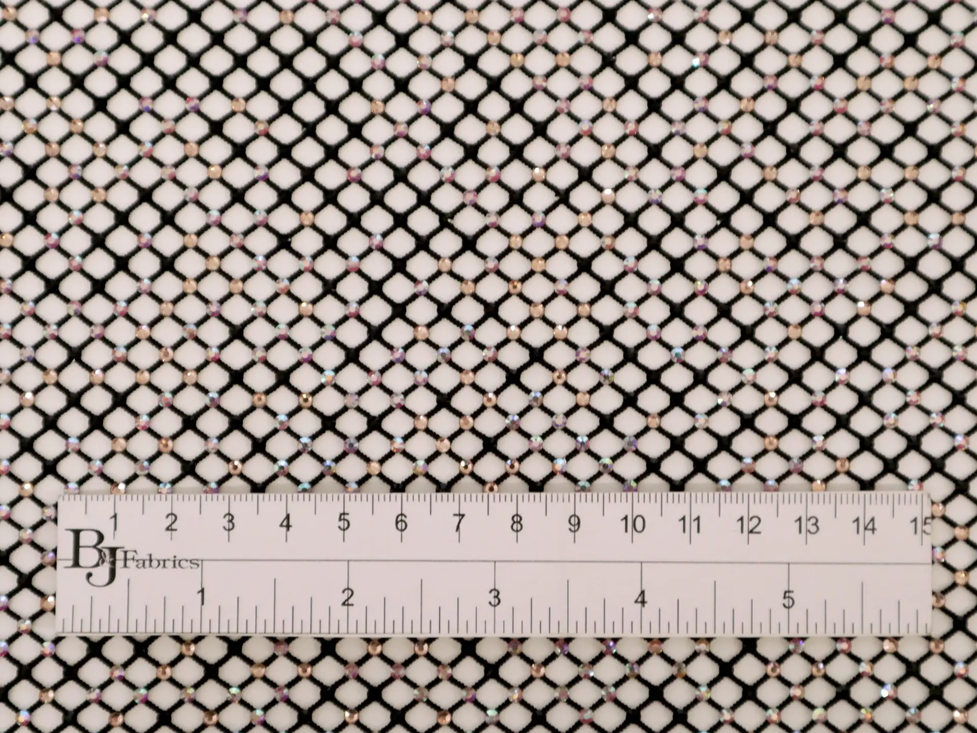 Black & Iridescent Crystals on Net