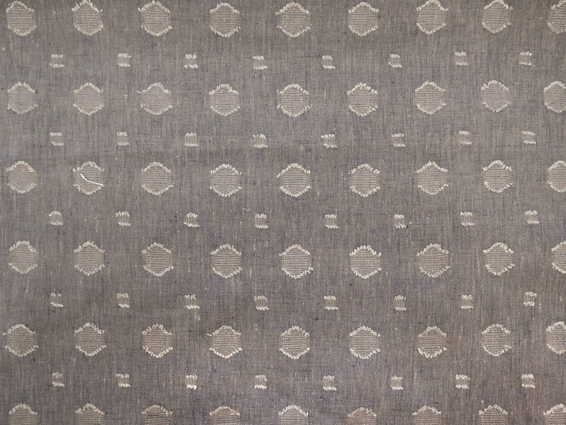 Linen with Fil Coupé Dots in Dark Flax