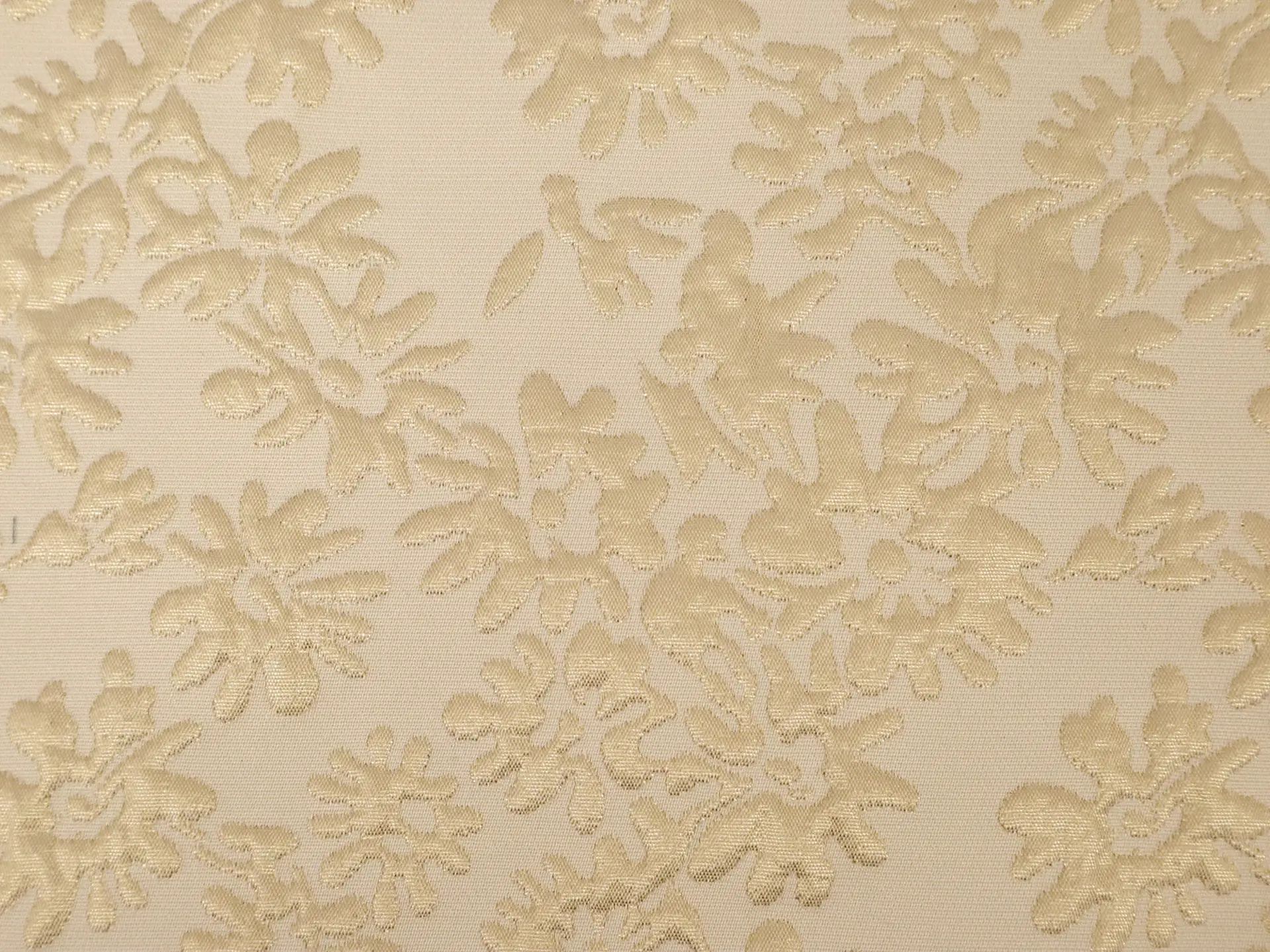 Metallic Polyester and Cotton Brocade with Floral Motifs