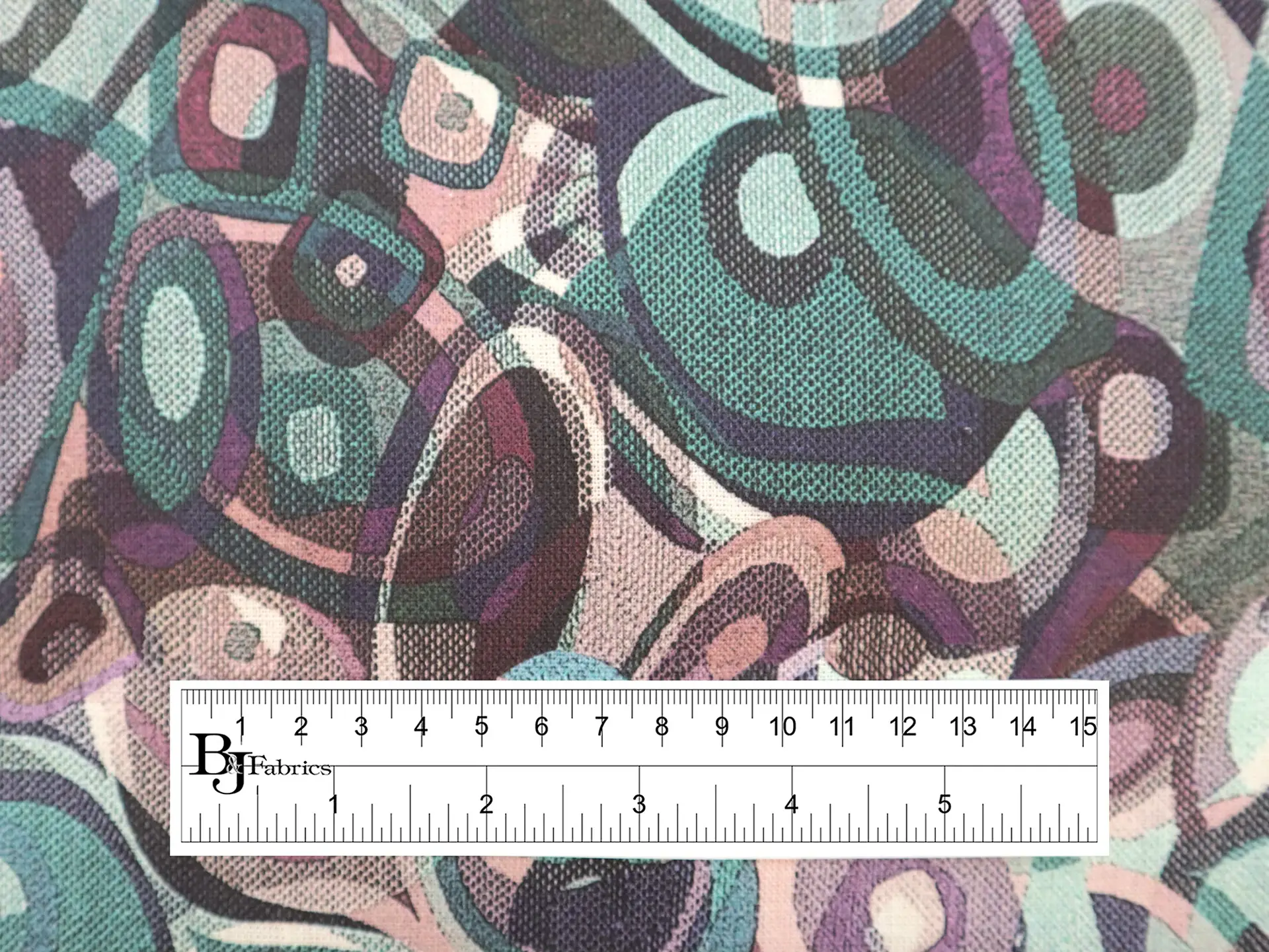 Linen with Geometric Print
