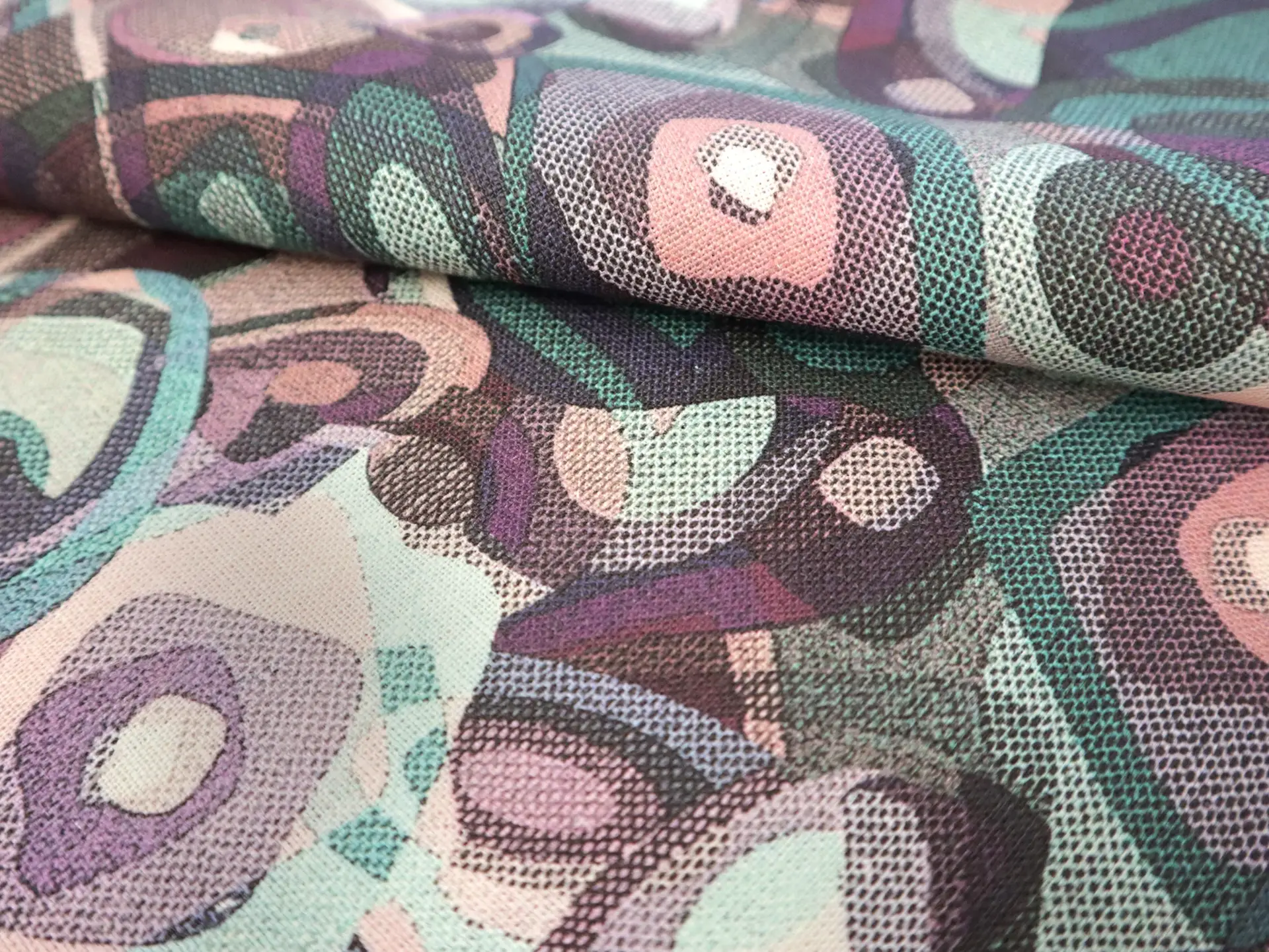 Linen with Geometric Print