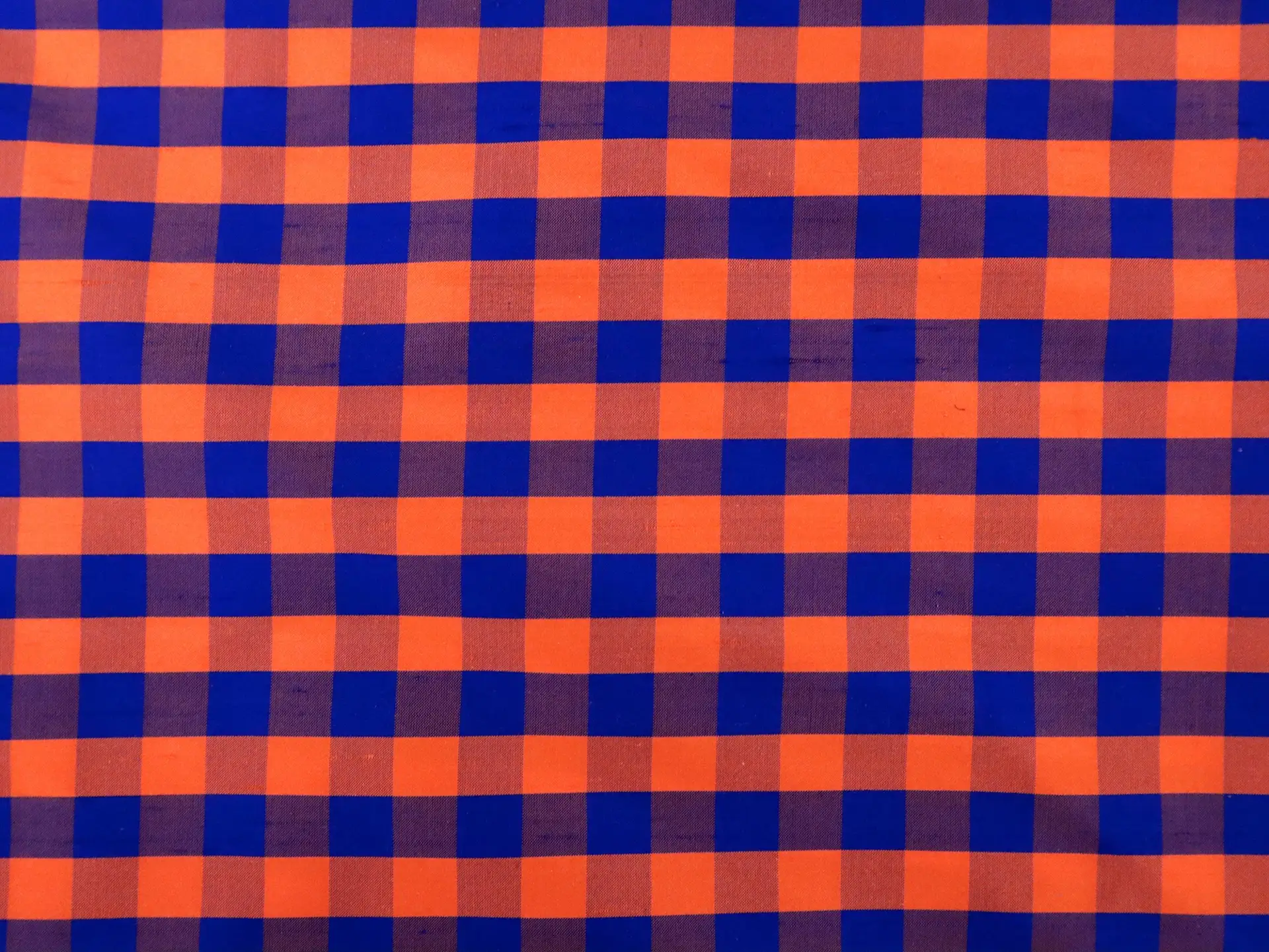 Gingham Pure Silk Shantung