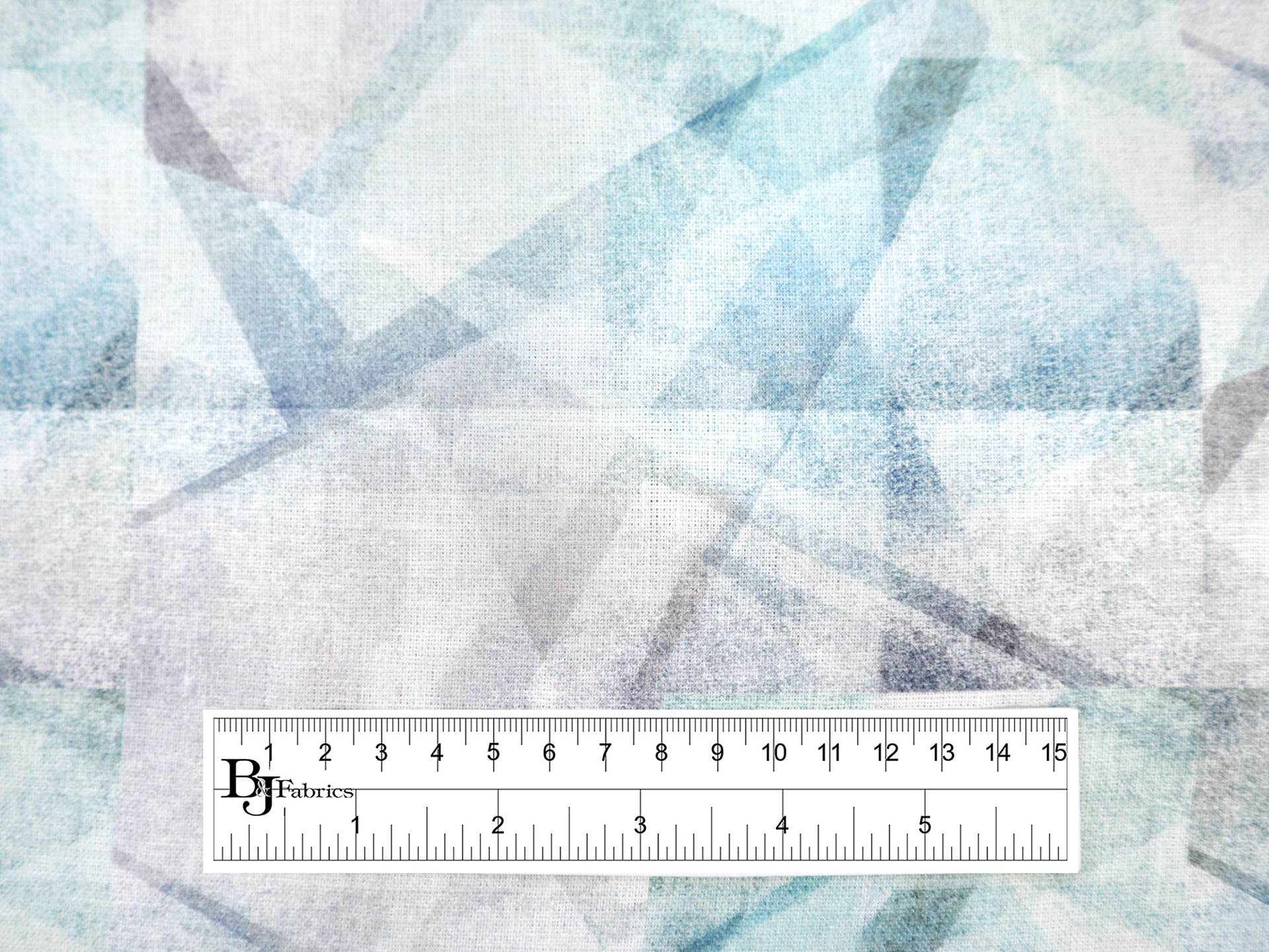 Linen with Fading Geometric Print