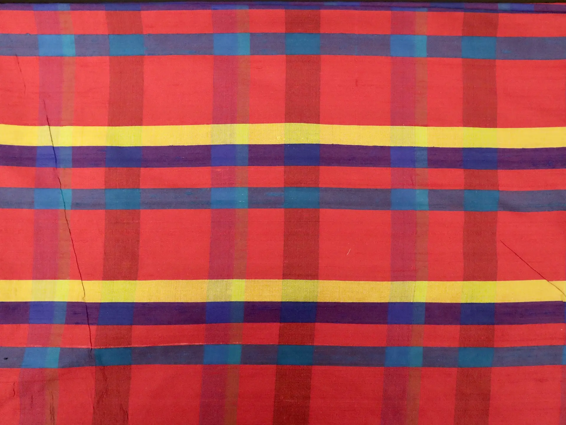 Plaid Pure Silk Shantung