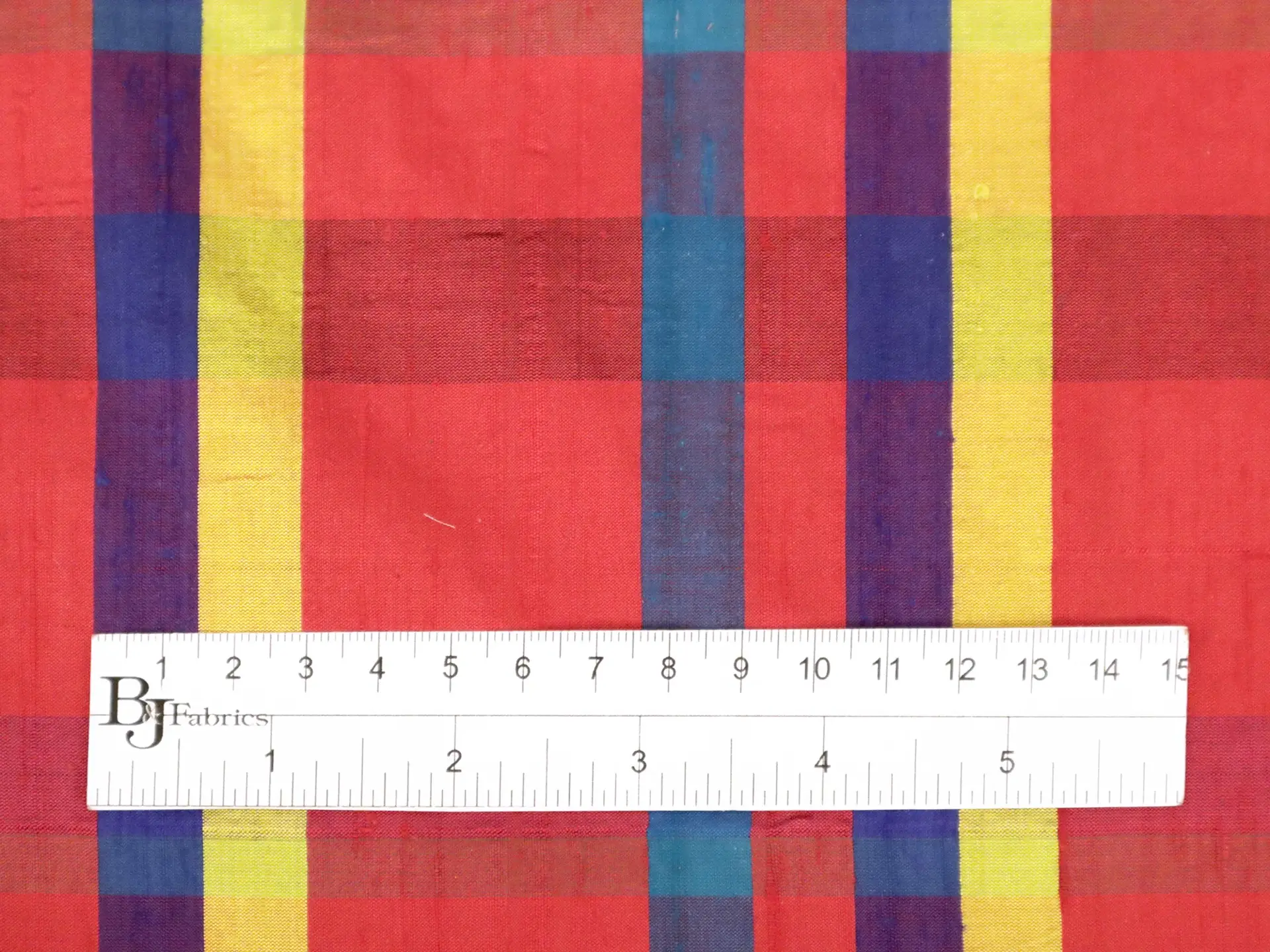 Plaid Pure Silk Shantung
