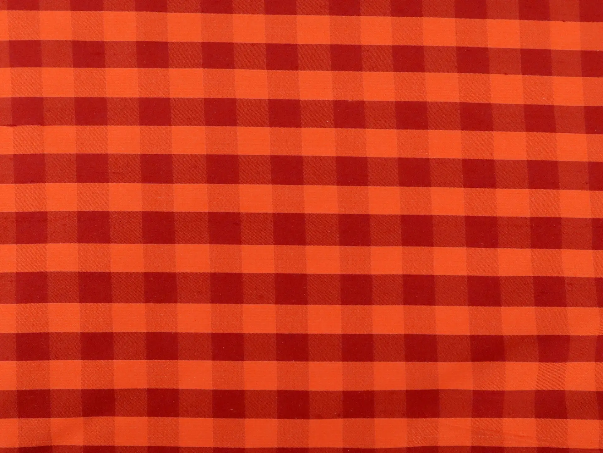Gingham Pure Silk Shantung