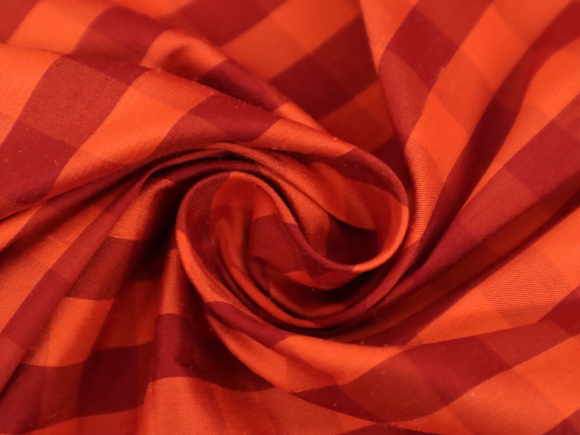 Gingham Pure Silk Shantung