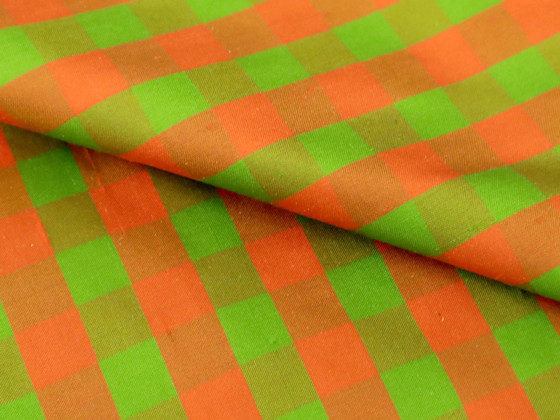 Gingham Pure Silk Shantung
