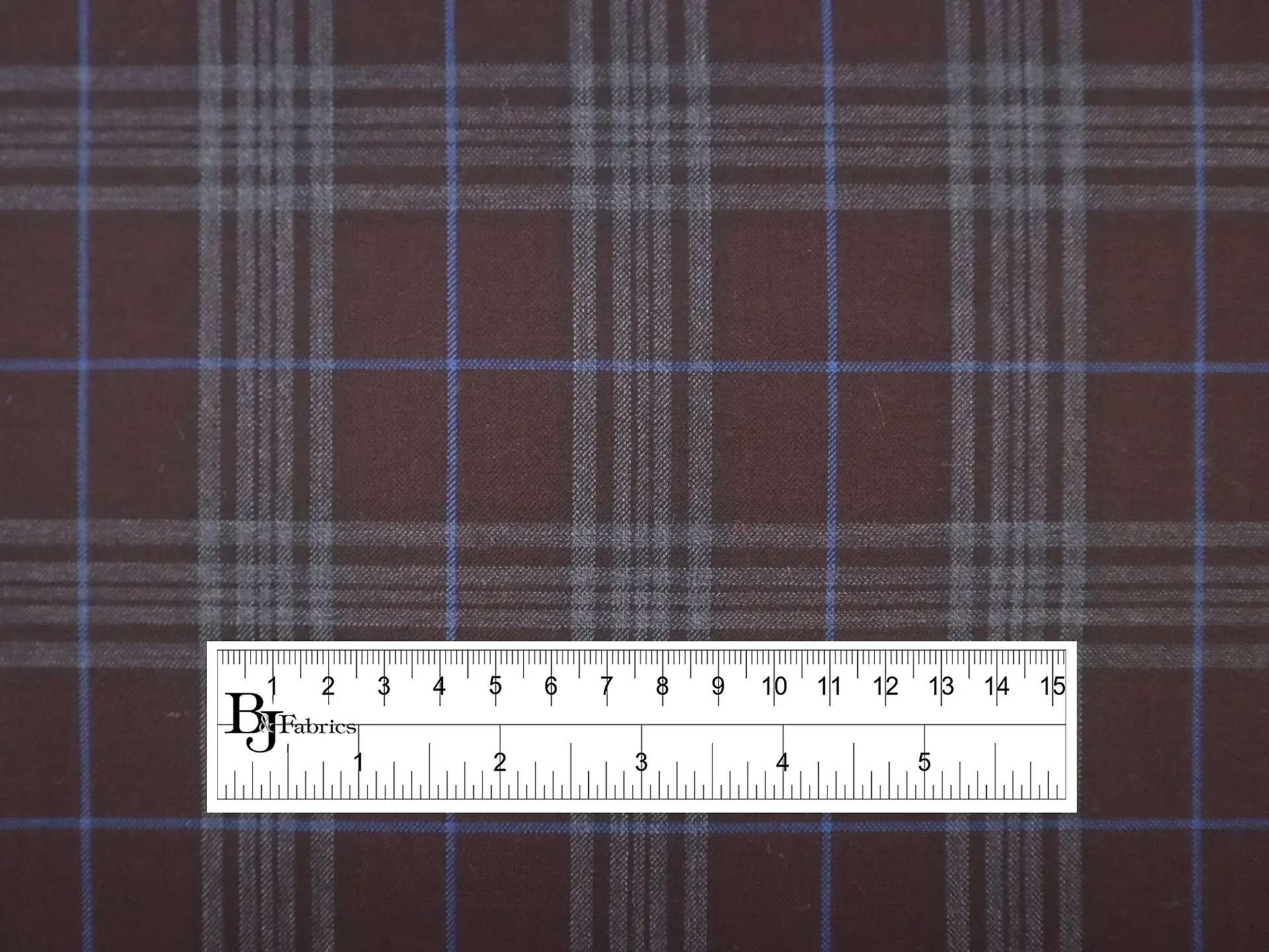 Italian Super 150's Wool Plaid Suiting in Tuscan Brown