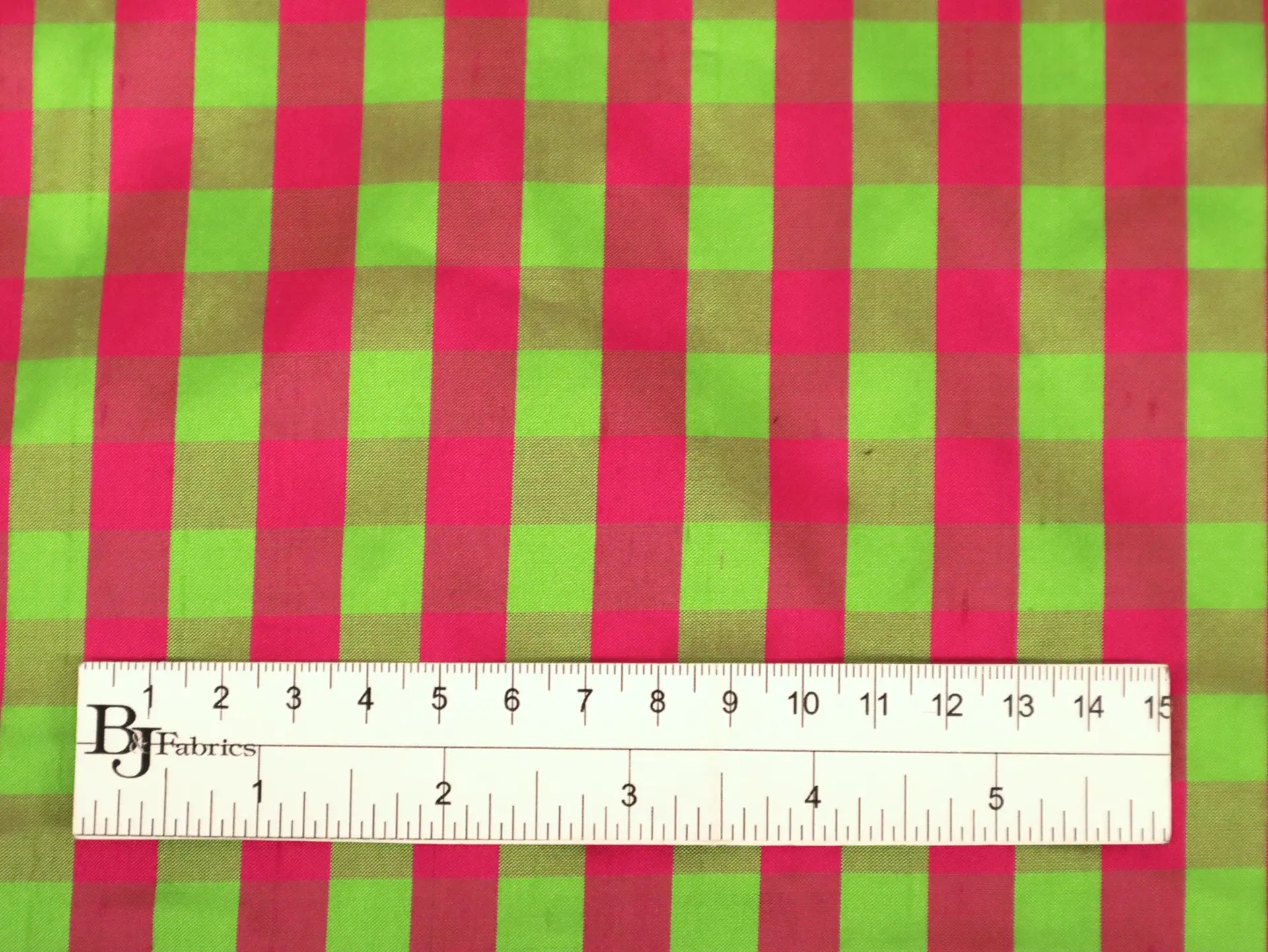 Gingham Pure Silk Shantung