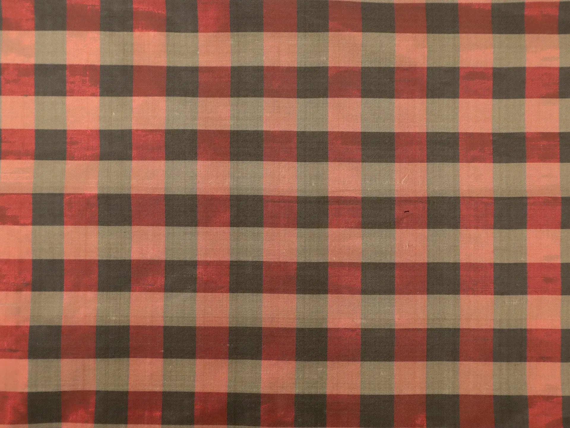 Metallic Gingham Shantung