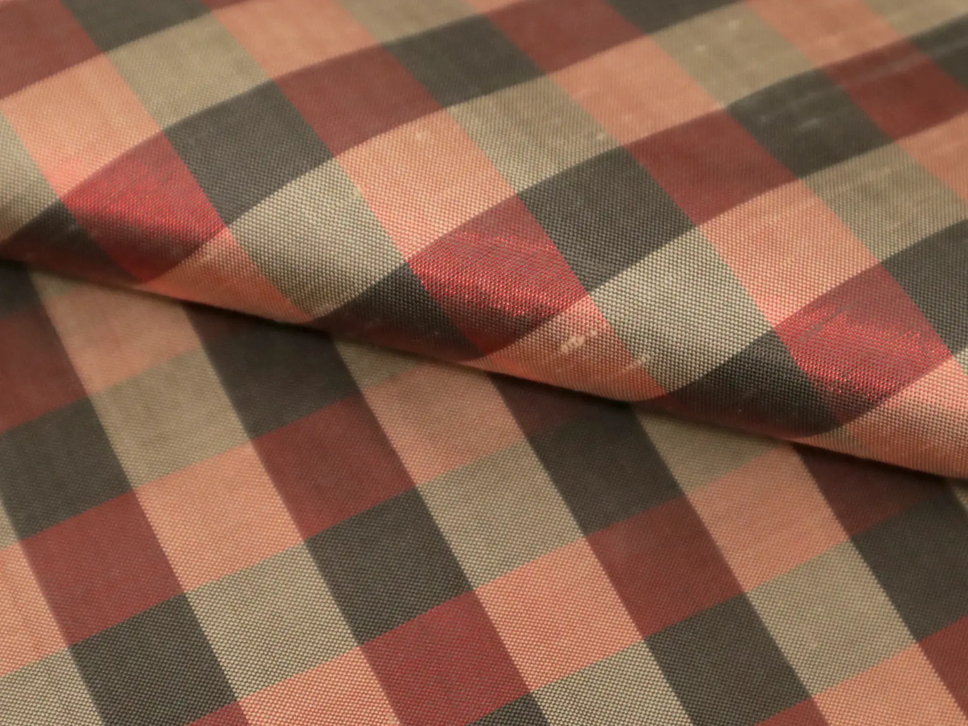 Metallic Gingham Shantung