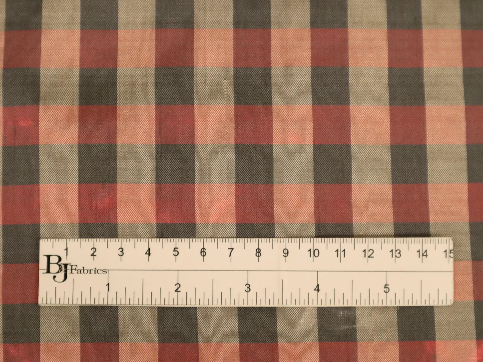 Metallic Gingham Shantung