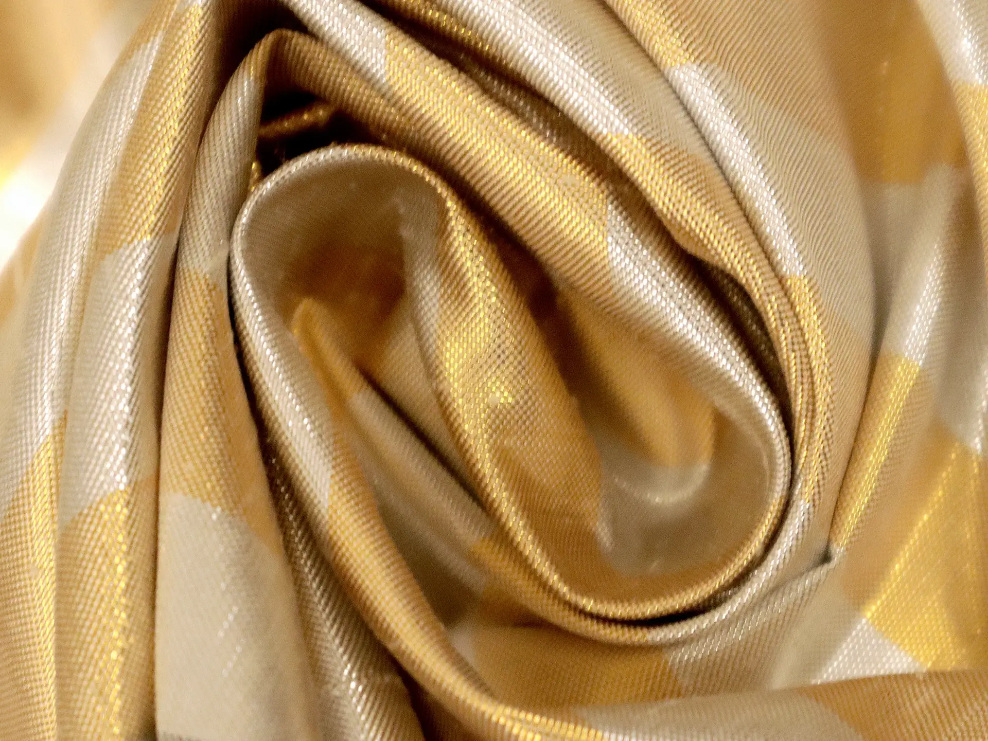 Metallic Stripe Shantung