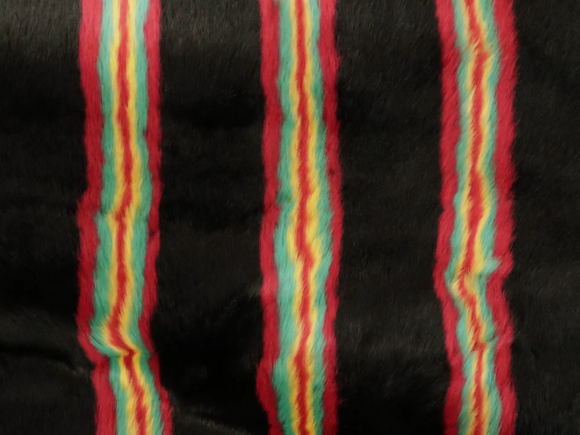 Faux Fur In Black Stripes