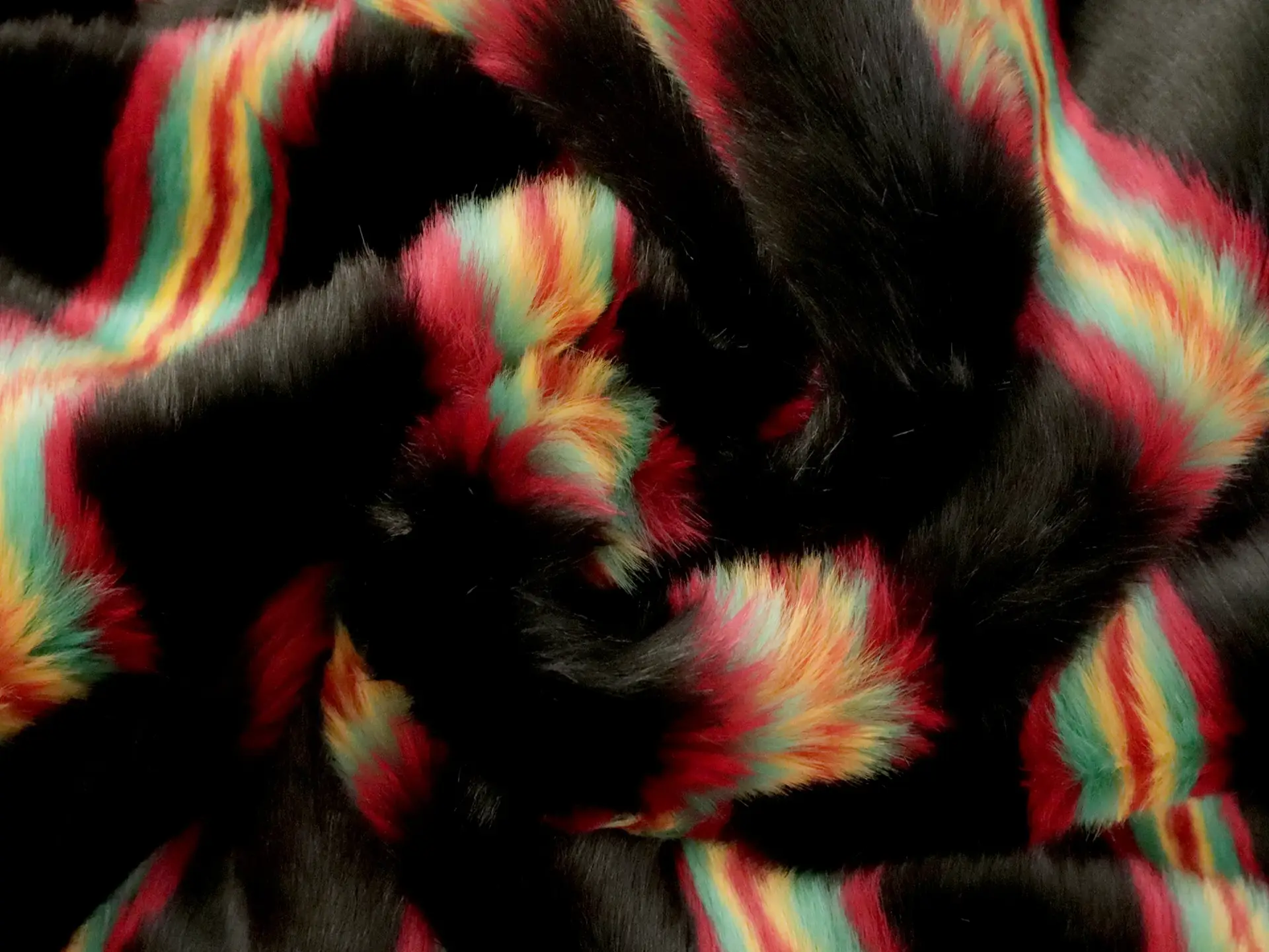 Faux Fur In Black Stripes