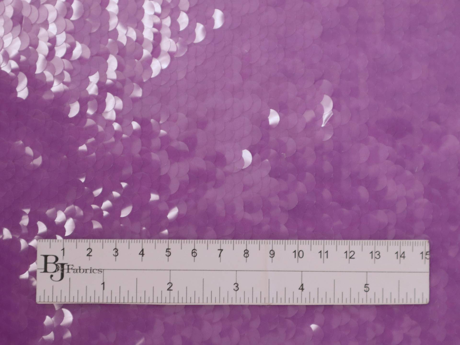 Transparent Mini-Paillettes on Stretch Tulle in Purple