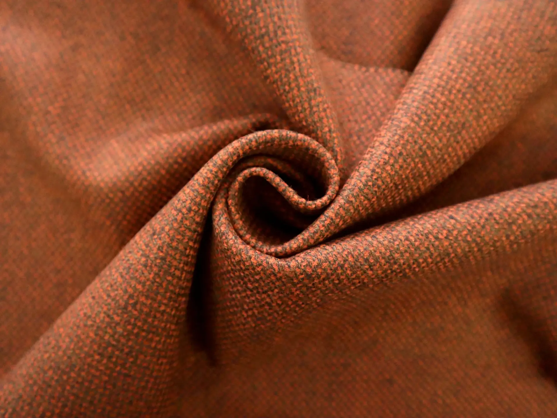 Austrian Fine Wool Tweed in Orange Brown