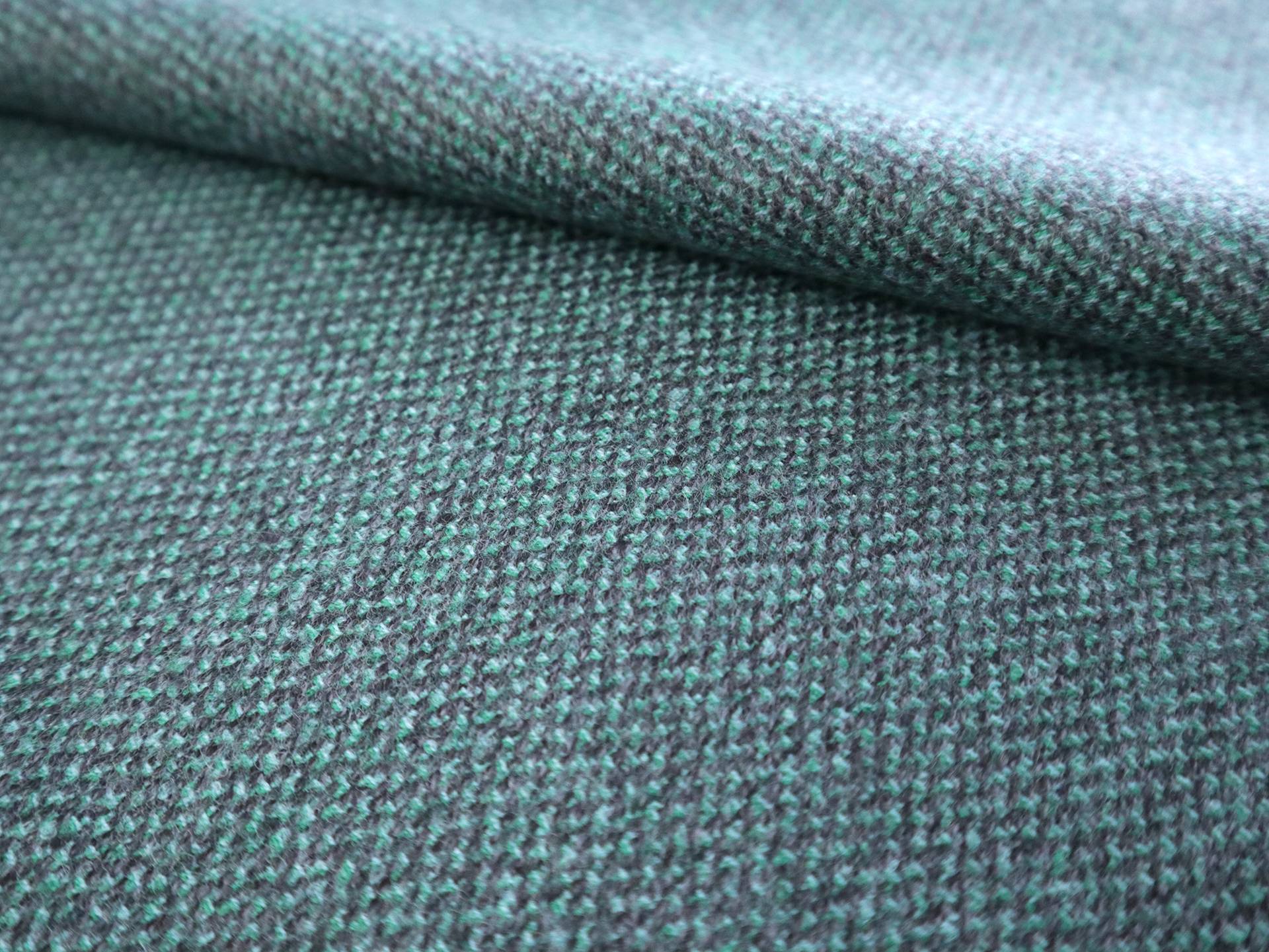 Austrian Fine Wool Tweed in Jade Charcoal