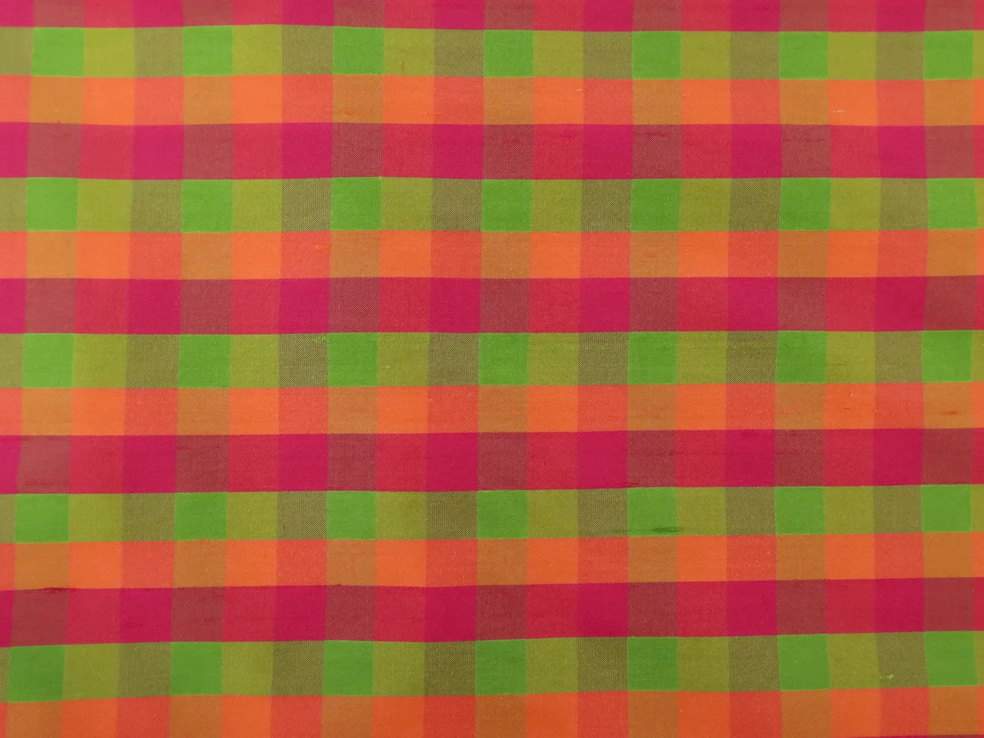 Gingham Silk Shantung