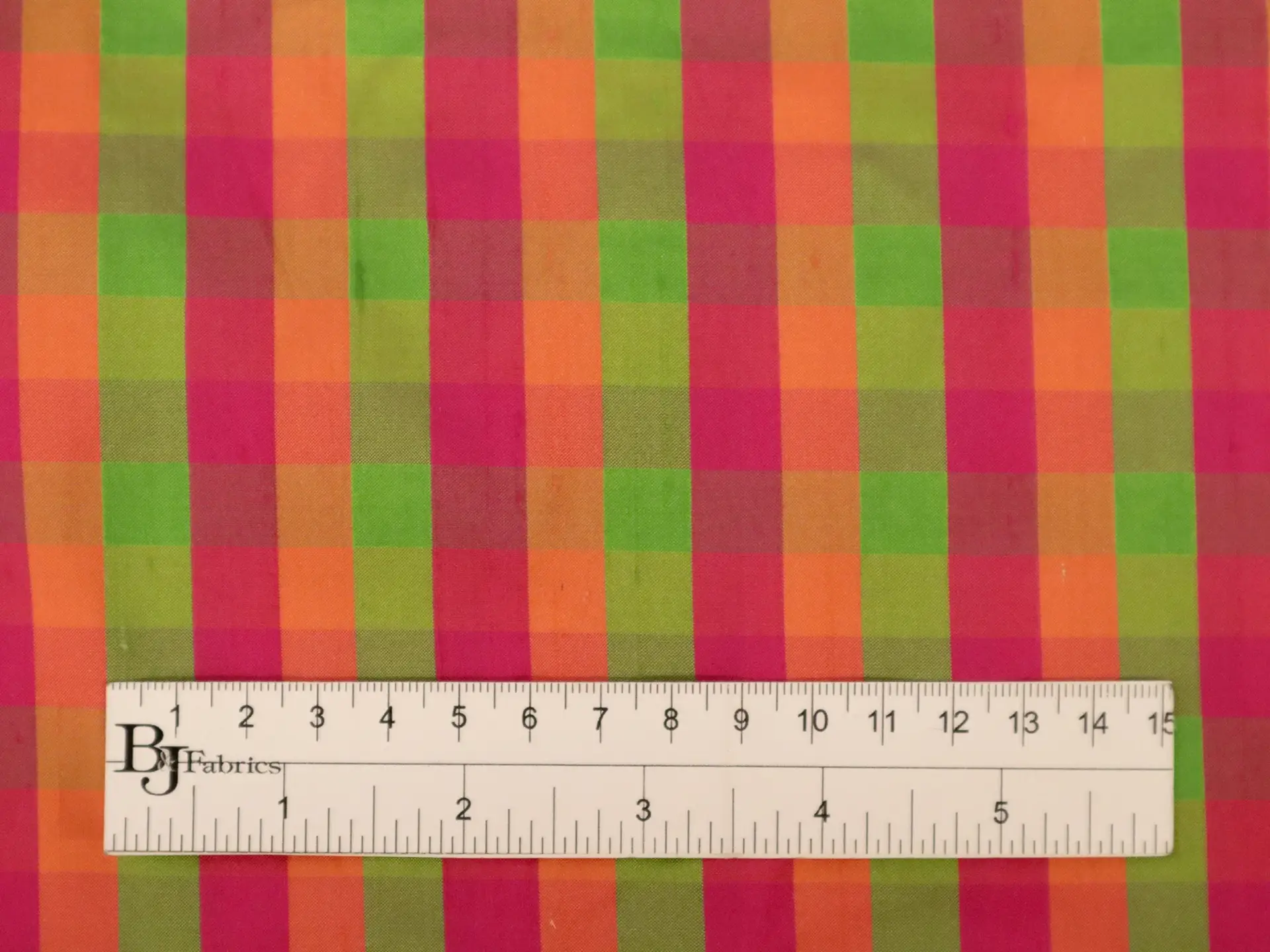 Gingham Silk Shantung