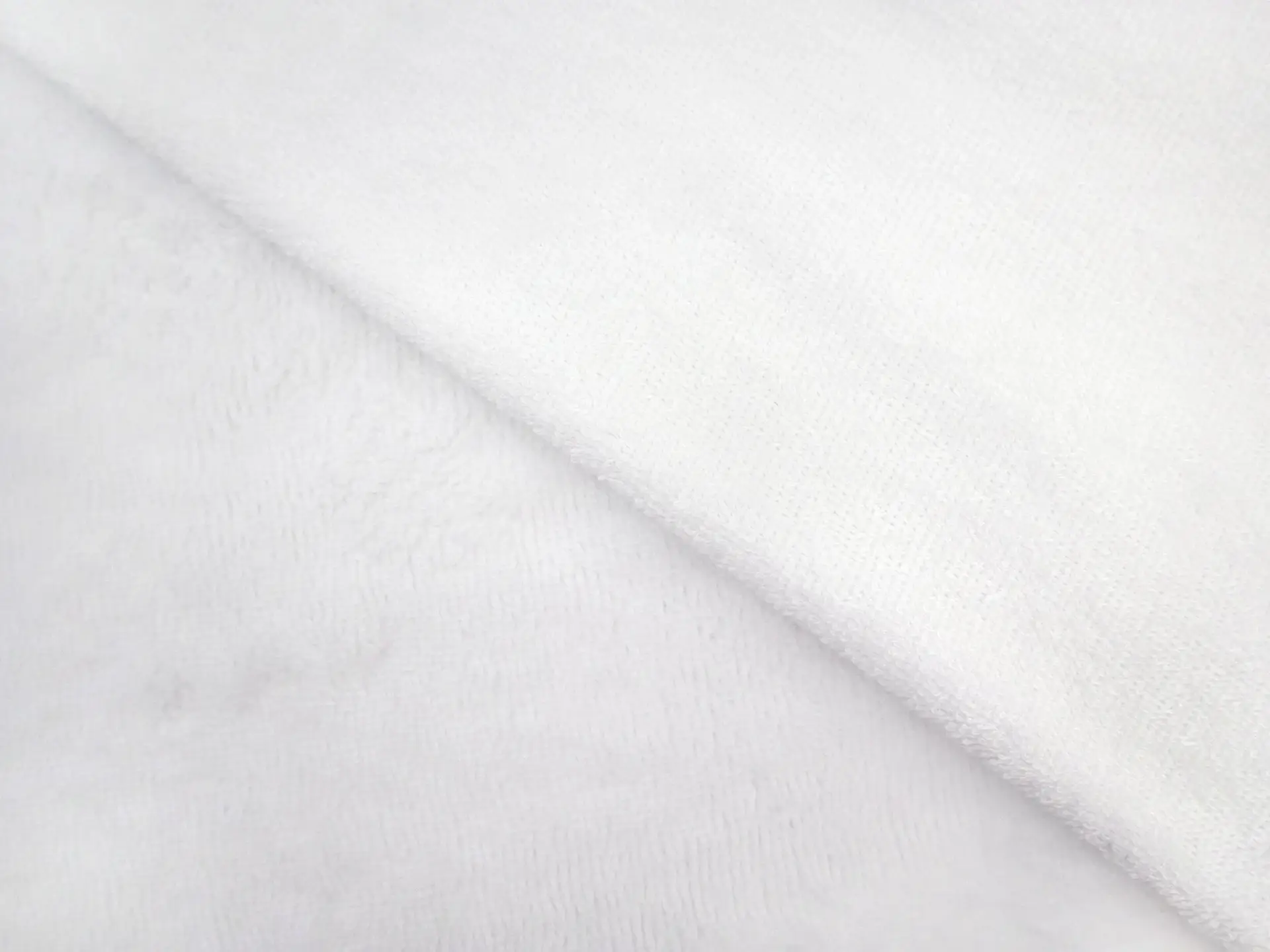 Bamboo Blend Terry Velour in White
