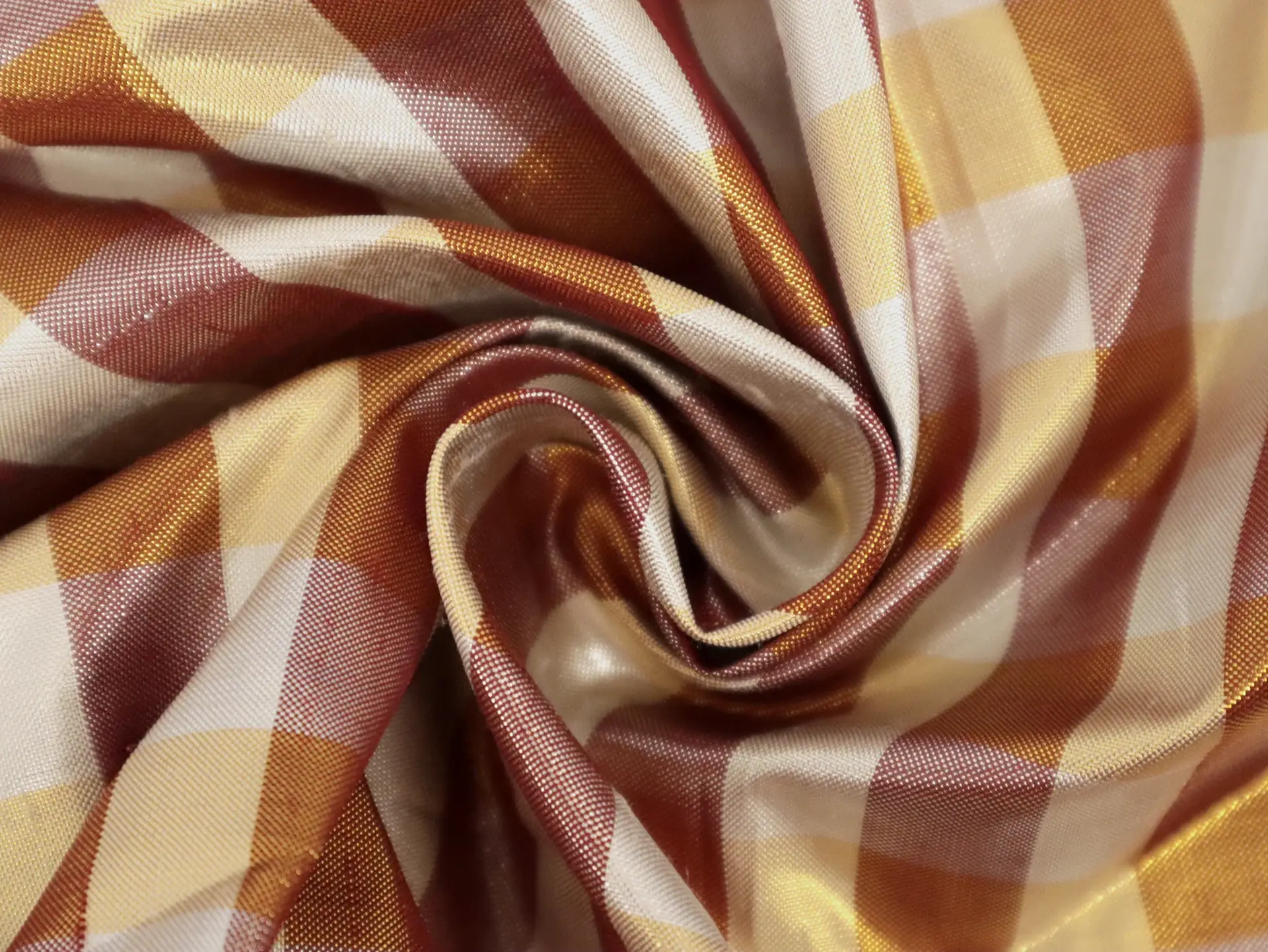 Metallic Gingham Shantung