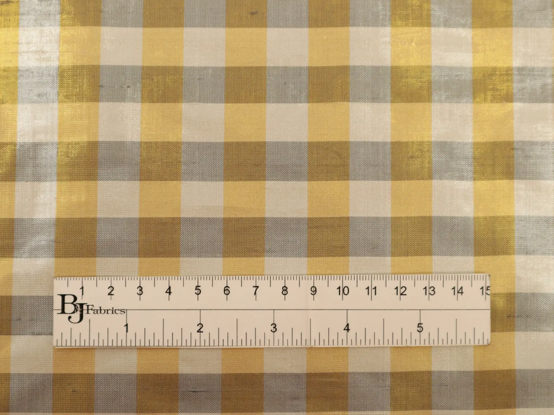 Metallic Gingham Shantung