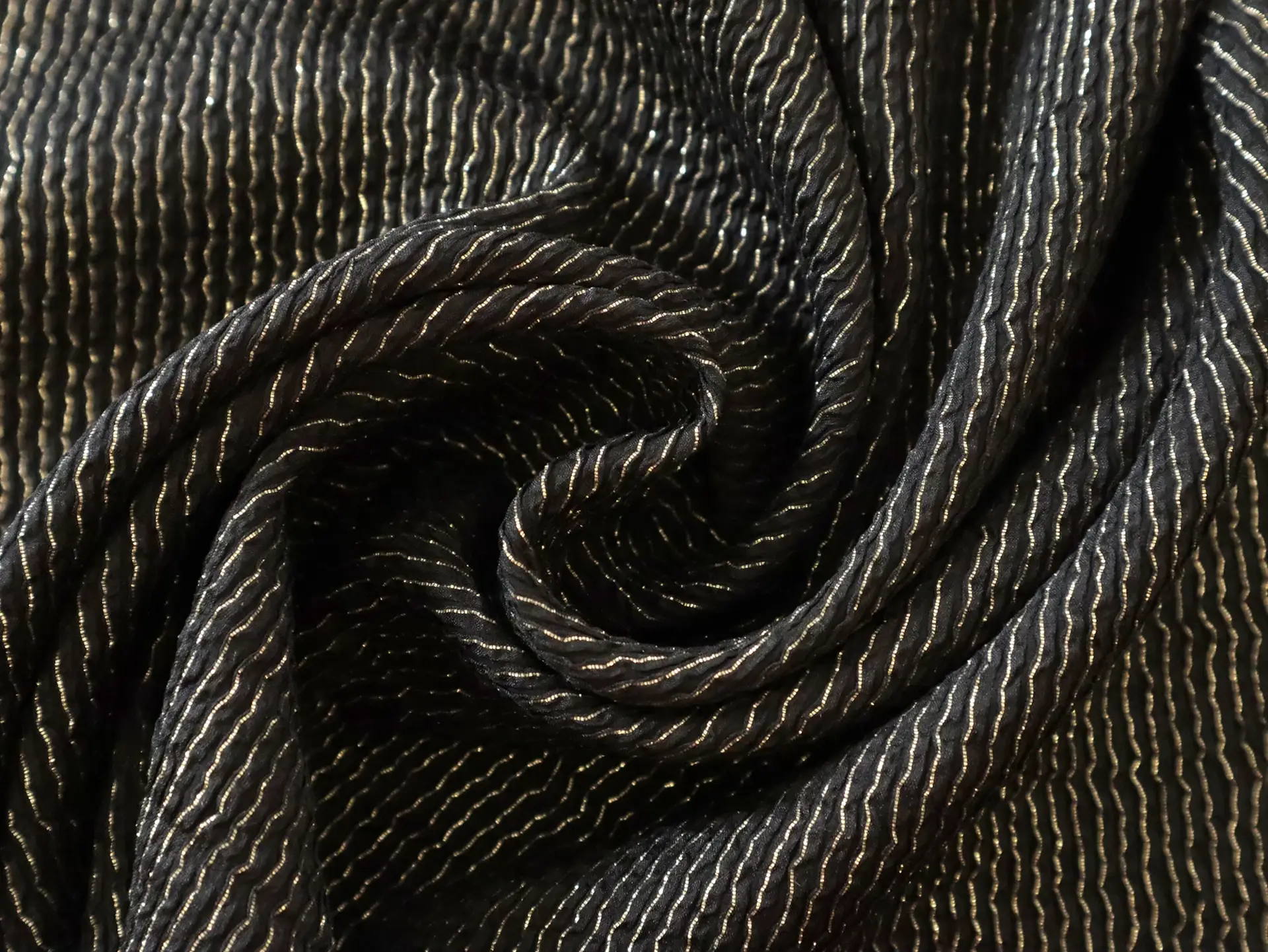 Silk and Lamé Plissé
