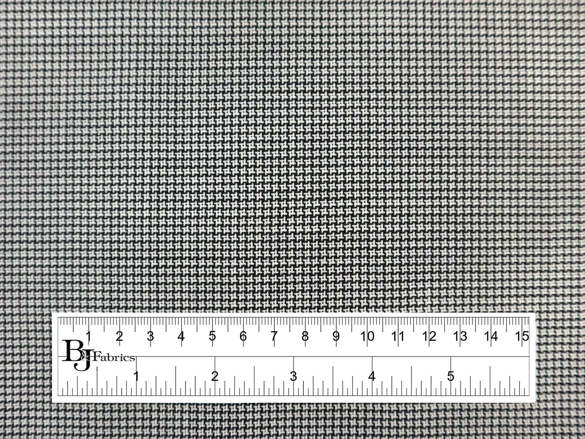 Wool Petit Houndstooth Suiting in Black & White