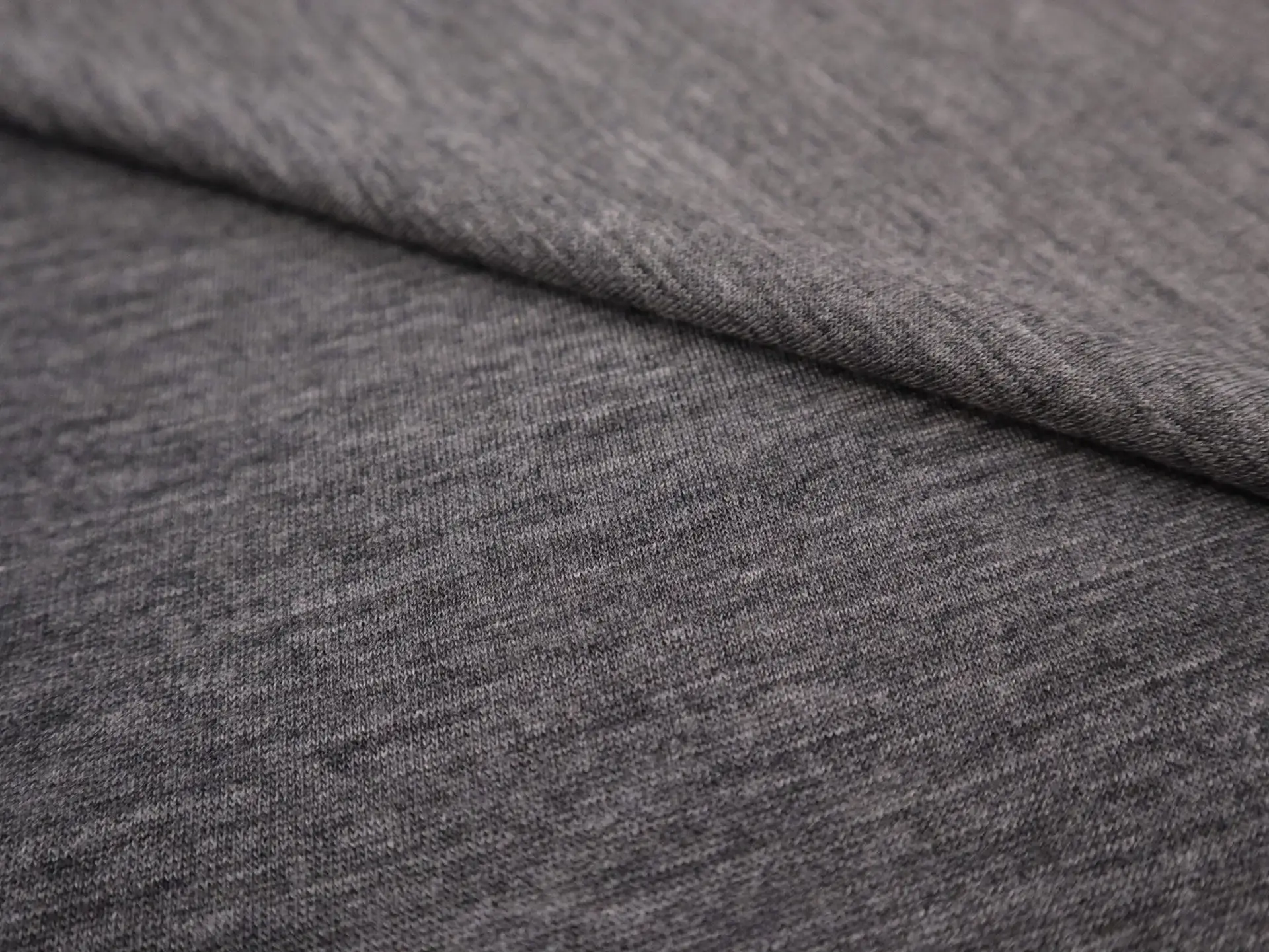 Super Fine Merino Wool Jersey in Heathered Charcoal