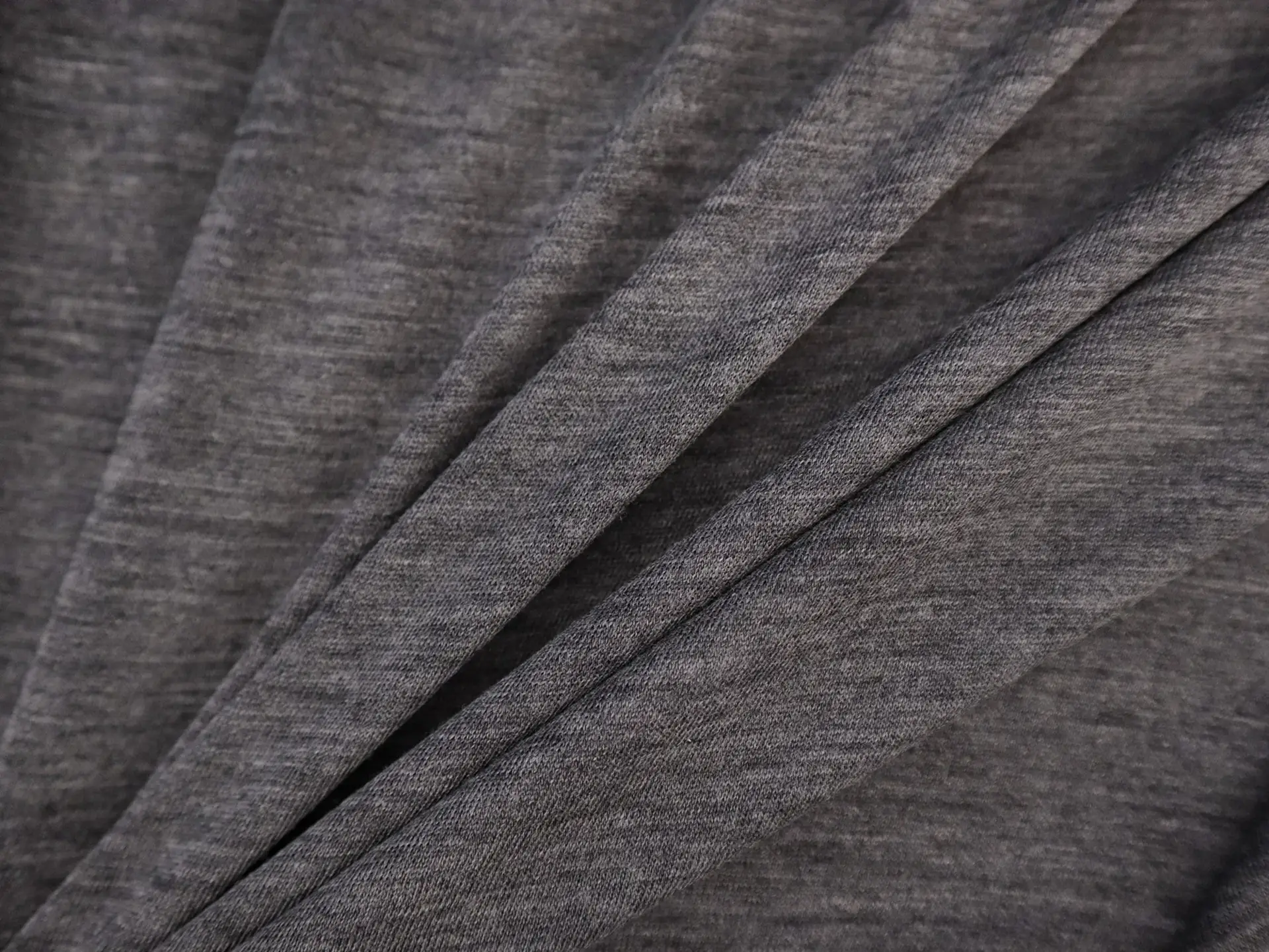 Super Fine Merino Wool Jersey in Heathered Charcoal