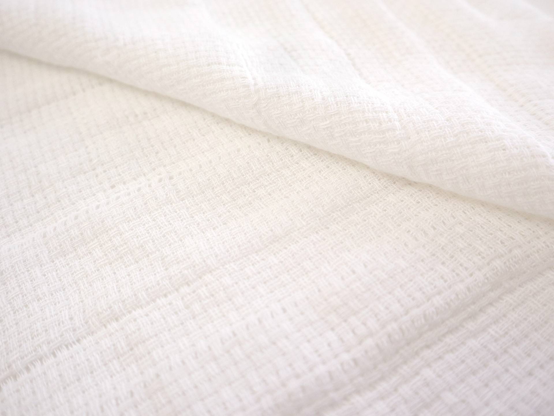 Linen Basketweave in White